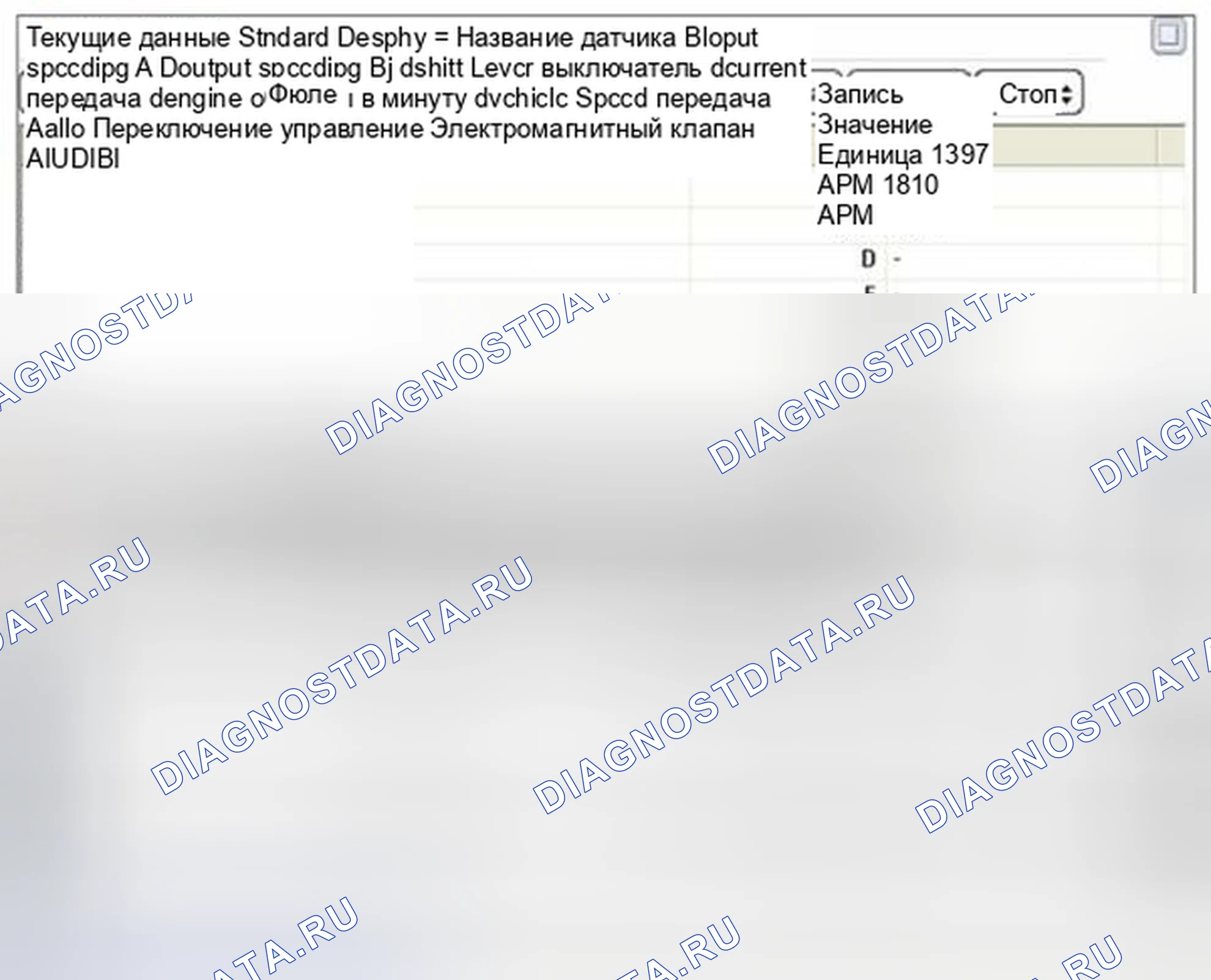 Рис. 194: Форма сигнала и данные. BMW 6 серия F06/F13/F12