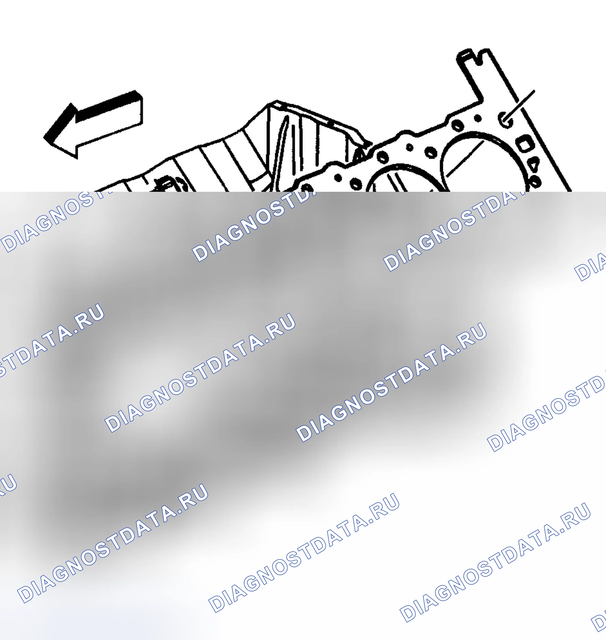 Рис. 1369: Установка головки цилиндров (слева). Chevrolet Silverado 2500 