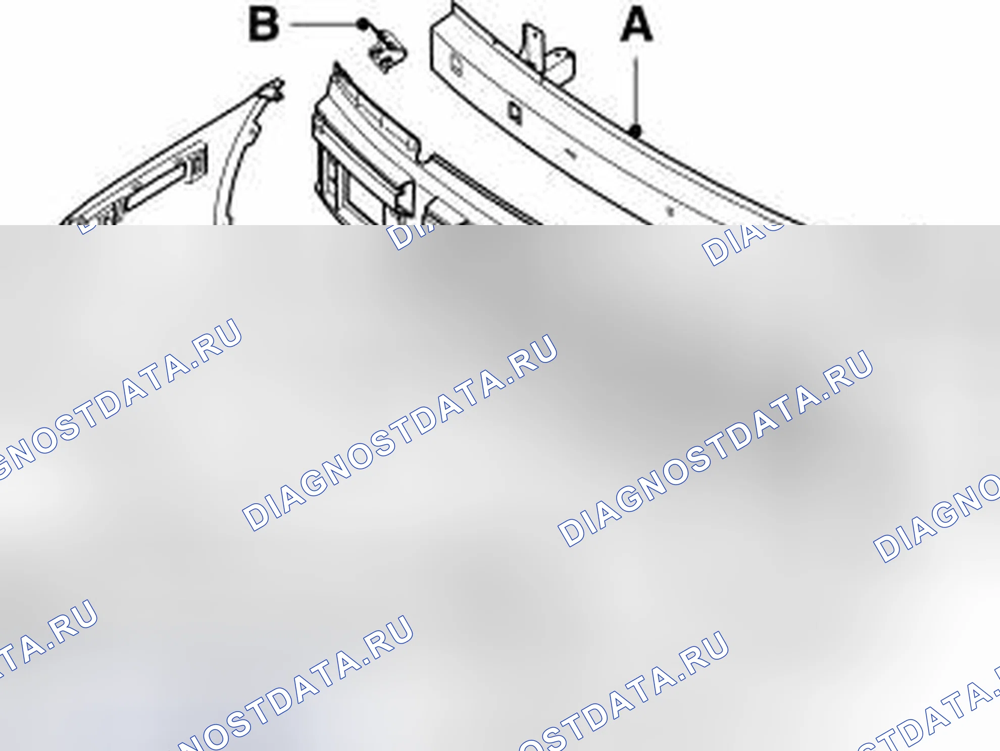 Рис. 406: УСТАНОВКА КРЫШКИ БАМПЕРА. Volvo S40 II