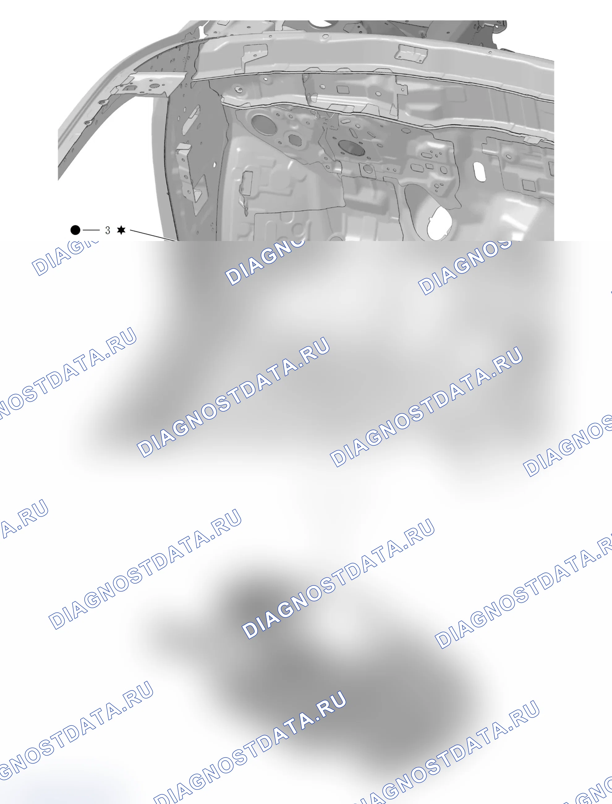 Узел левой продольной балки — Haval H6. Haval H6 III