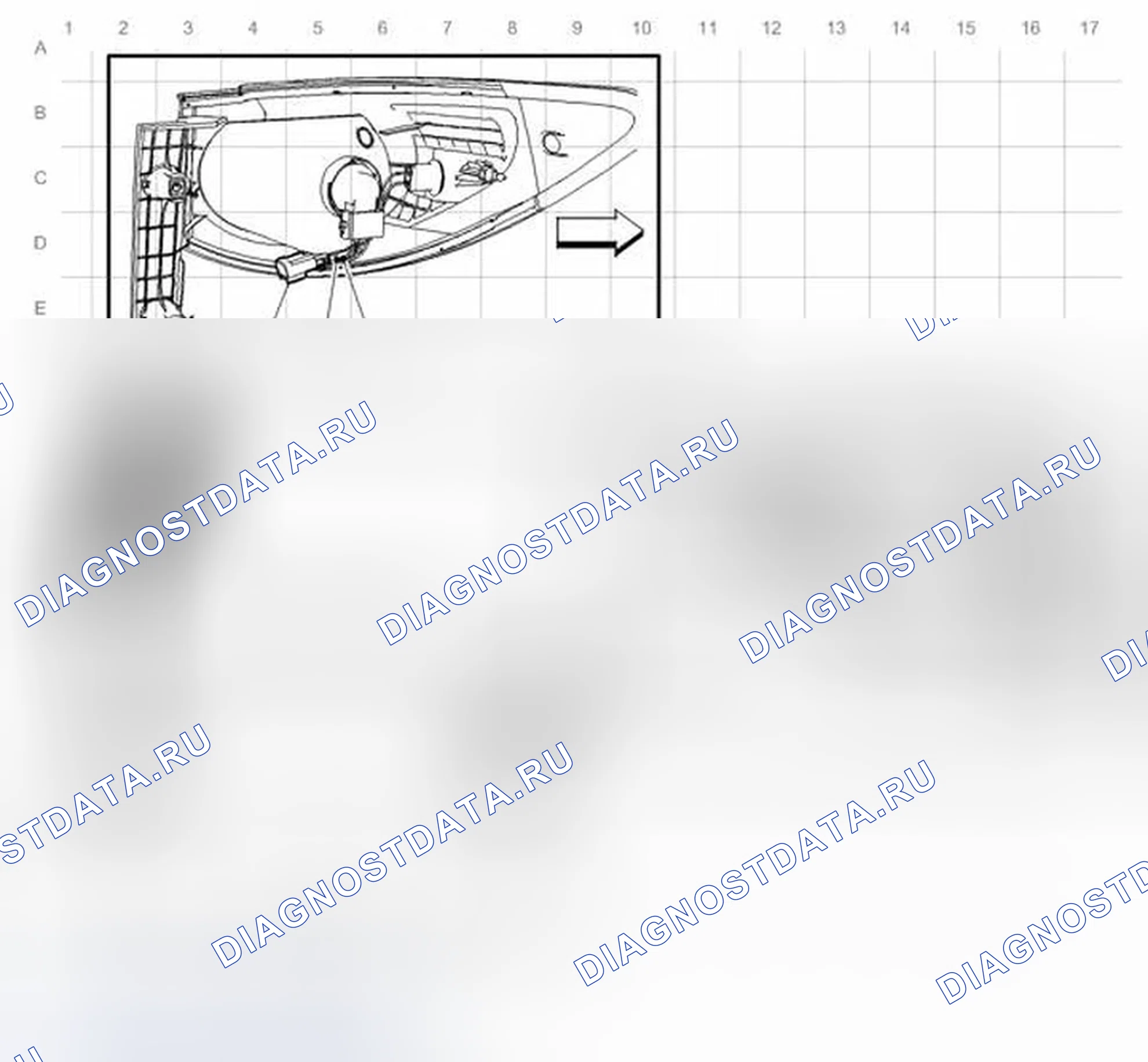 Рис. 57: Маршрутизация жгутов задних фонарей (X88). GMC Acadia I рестайлинг