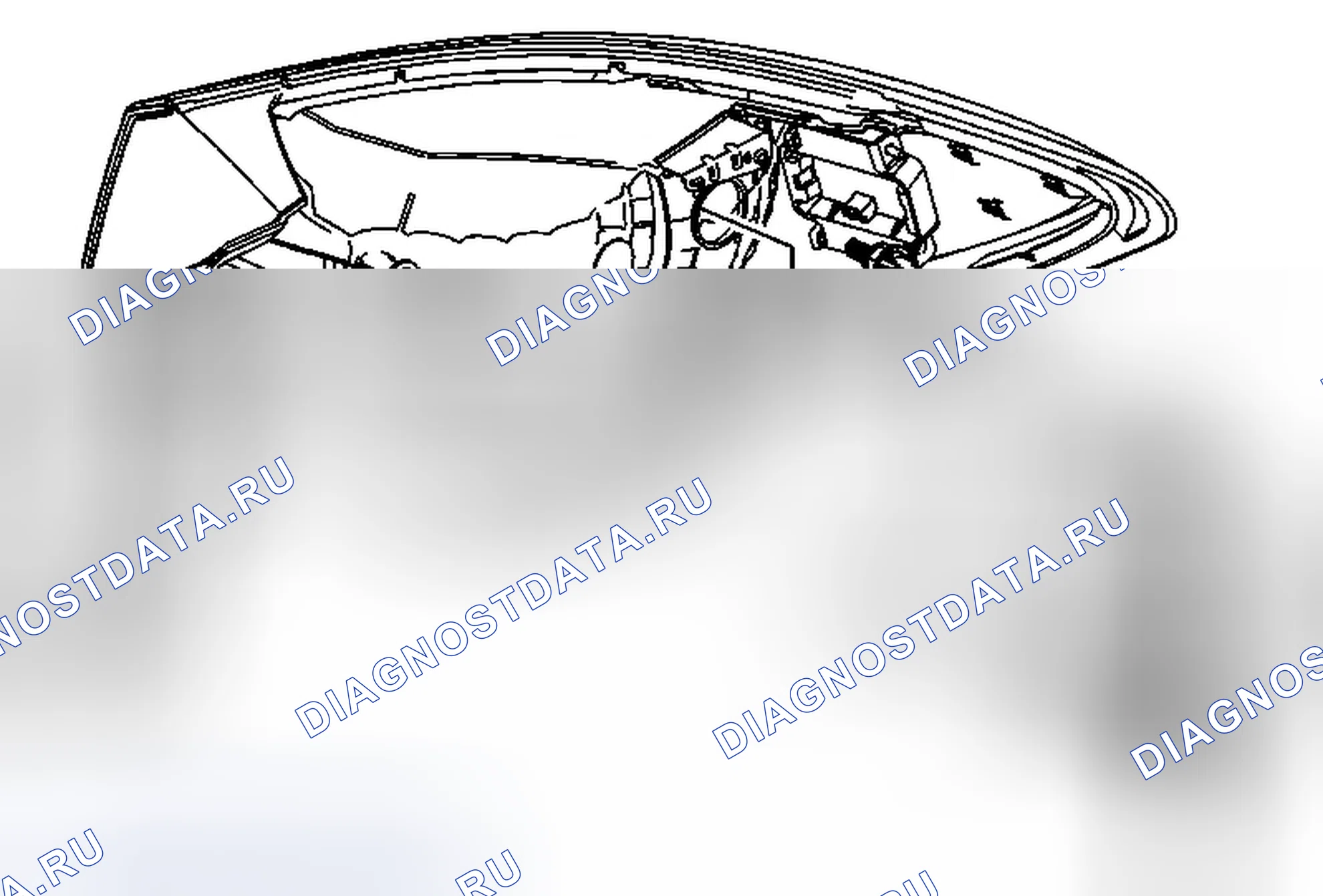 Рис. 30: Замена лампочки стоп-сигнала и задней лампы (траверса). GMC Acadia I рестайлинг
