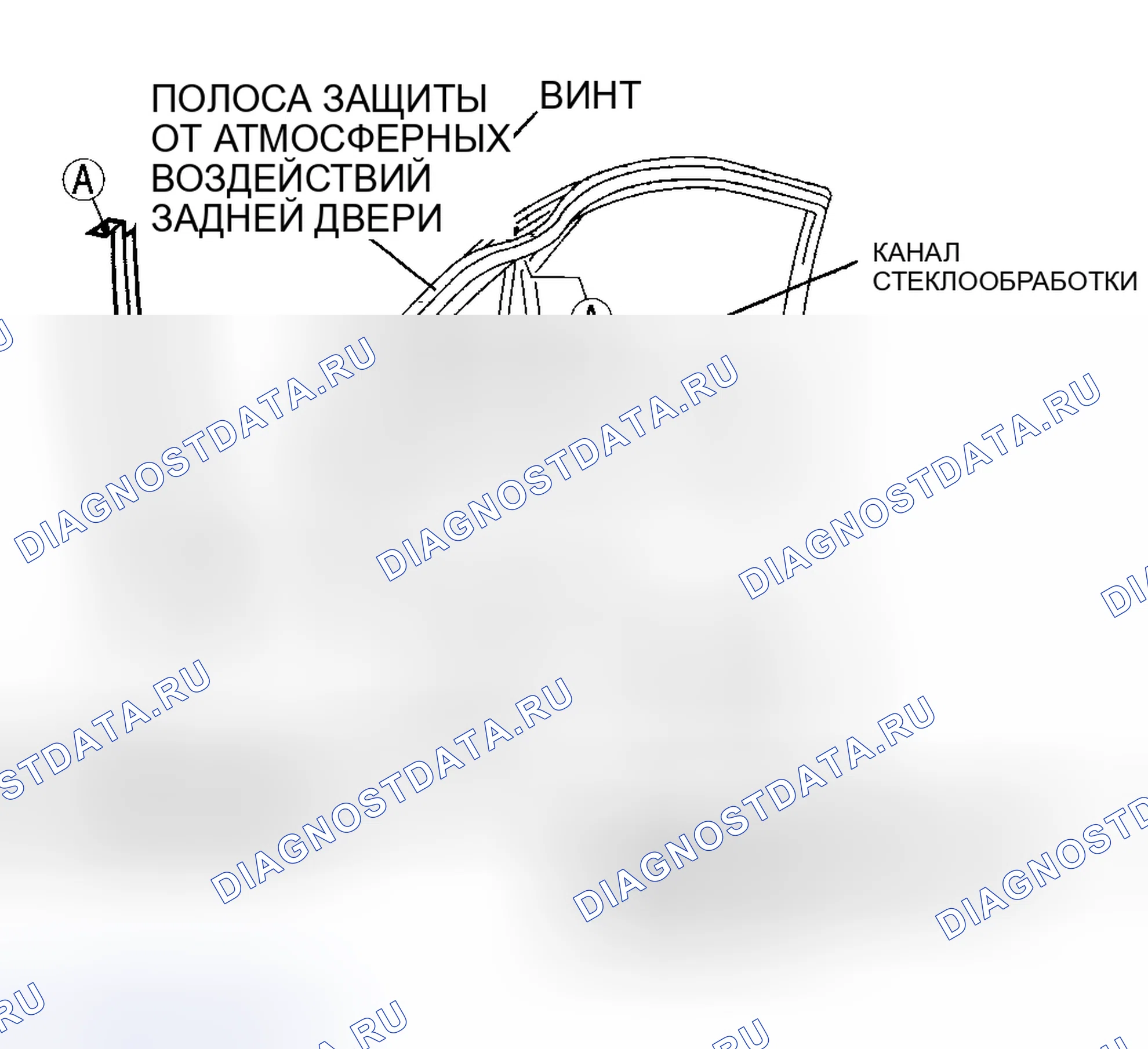 Рис. 4: ДЕМОНТАЖ / МОНТАЖ СТЕКЛА ЗАДНЕЙ ДВЕРИ. Mazda 6 GH рестайлинг
