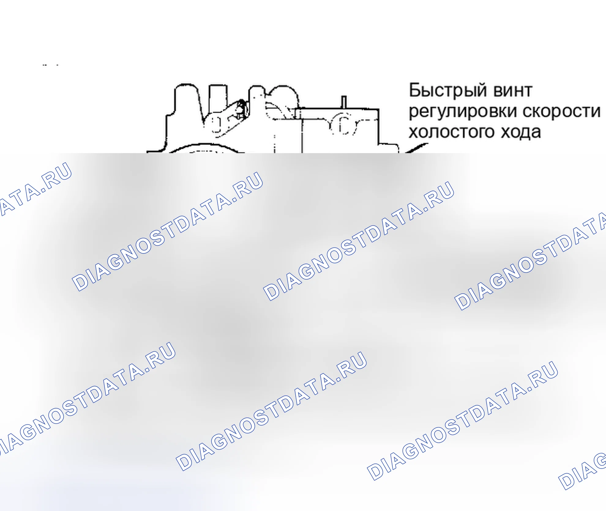 Рис. 7: Модели без управления скоростью холостого хода (регулятор оборотов холостого хода). Ford Escort III