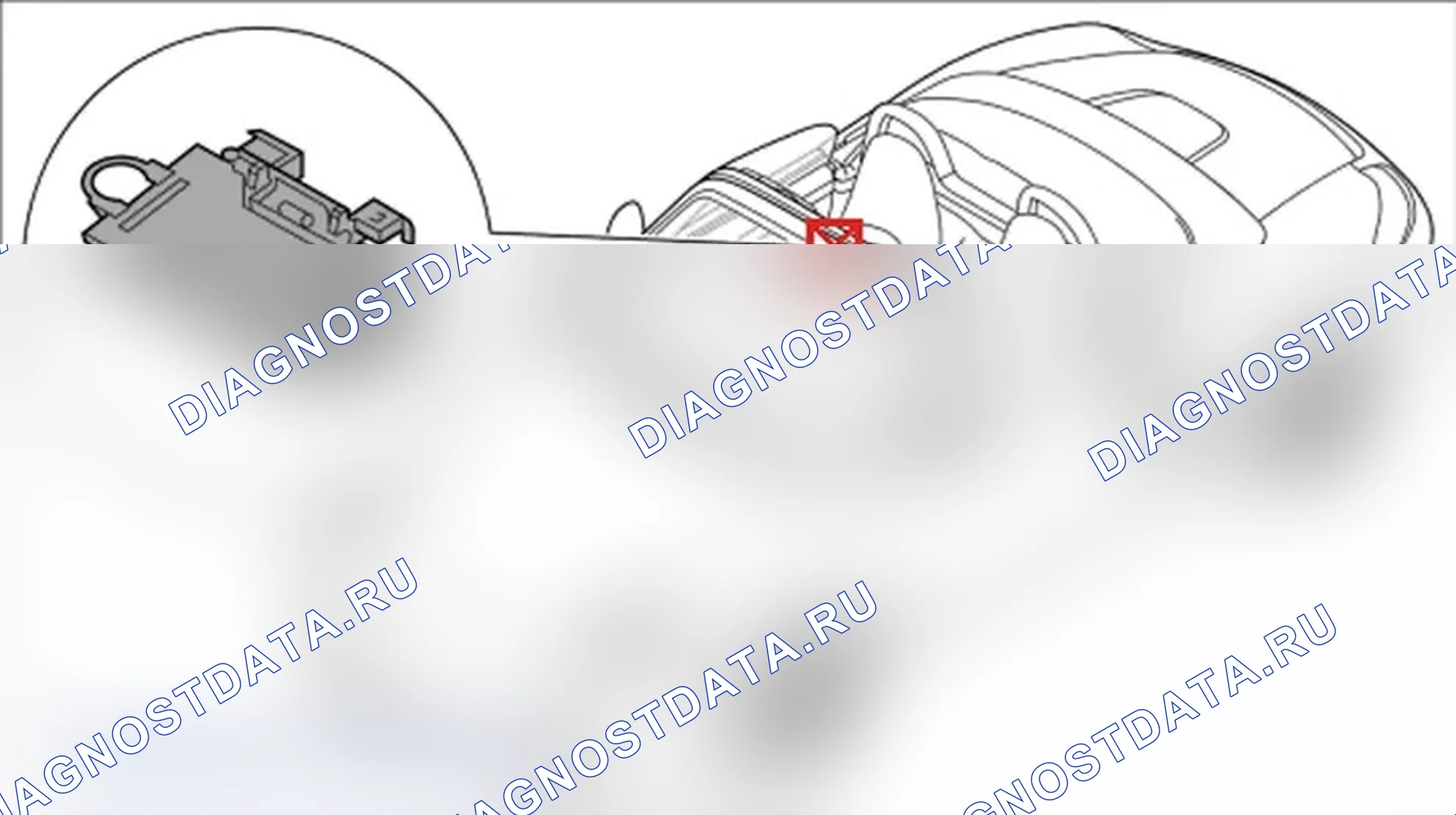 Рис. 214: Снятие микропереключателя для крыши. Porsche Boxster S 987