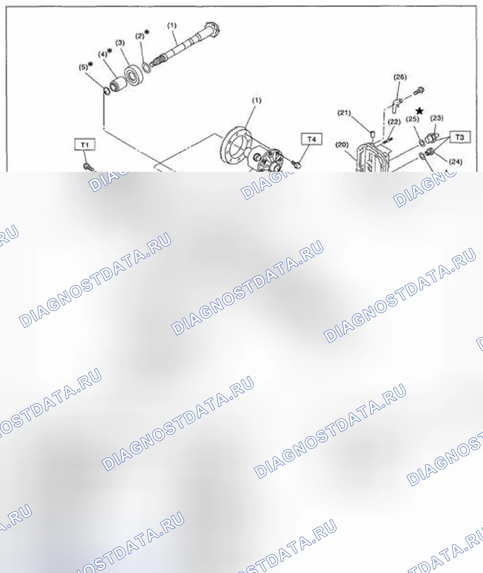 Рис. 56: ЗАДНИЙ ДИФФЕРЕНЦИАЛ (T-TYPE (H3)). Subaru Impreza WRX GE рестайлинг