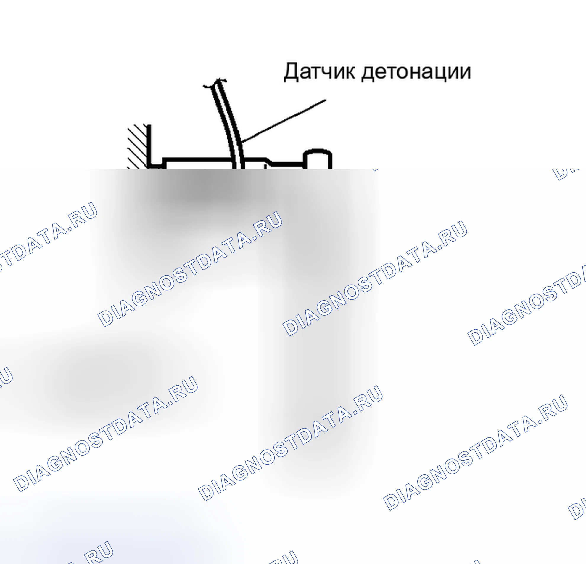 Рис. 8: > > A < < УСТАНОВКА ДАТЧИКА ДЕТОНАЦИИ. Mitsubishi Lancer IX рестайлинг