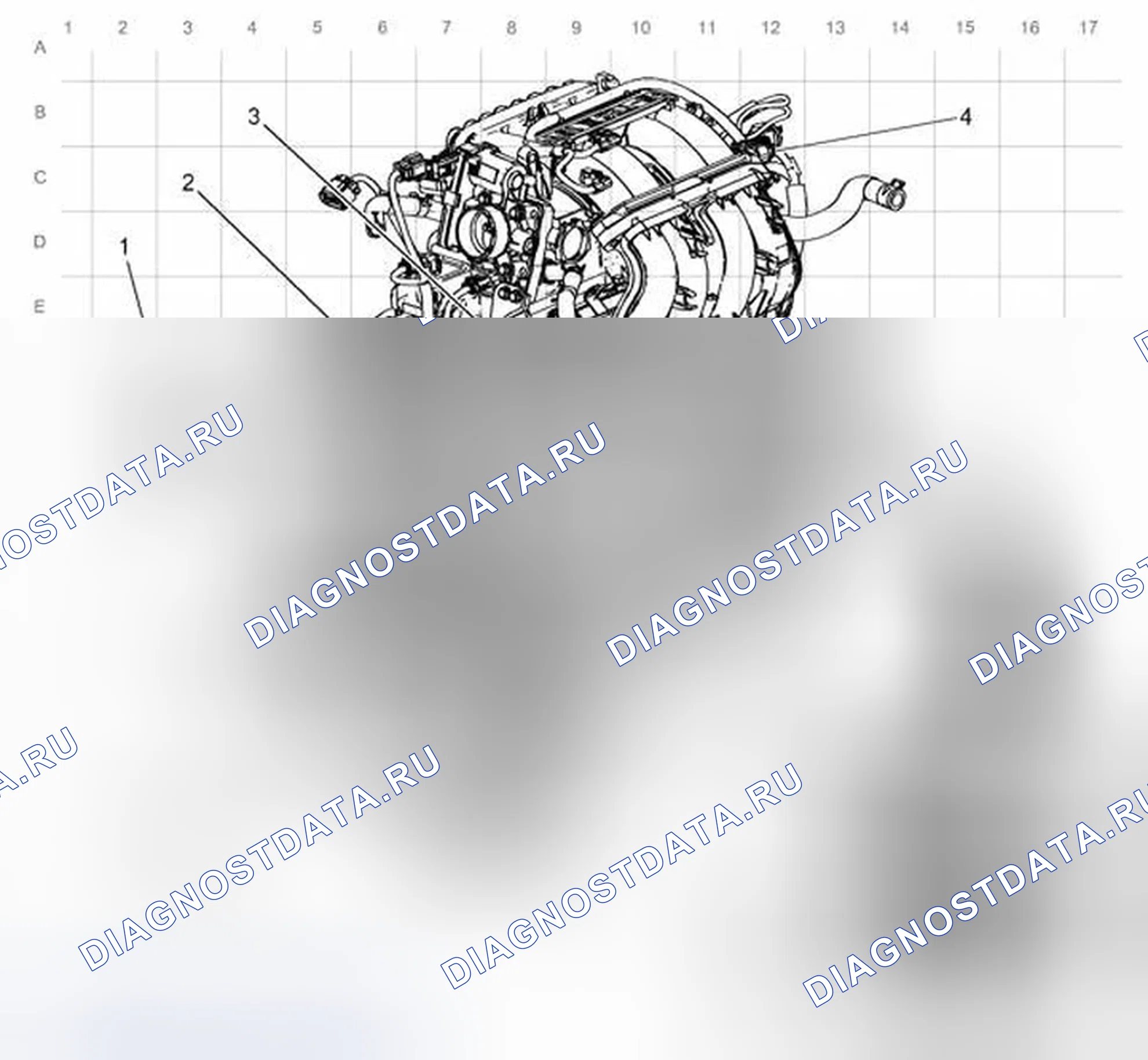 Рис. 50: Прокладка электропроводки двигателя (LL0 с MX2). Chevrolet Spark M300