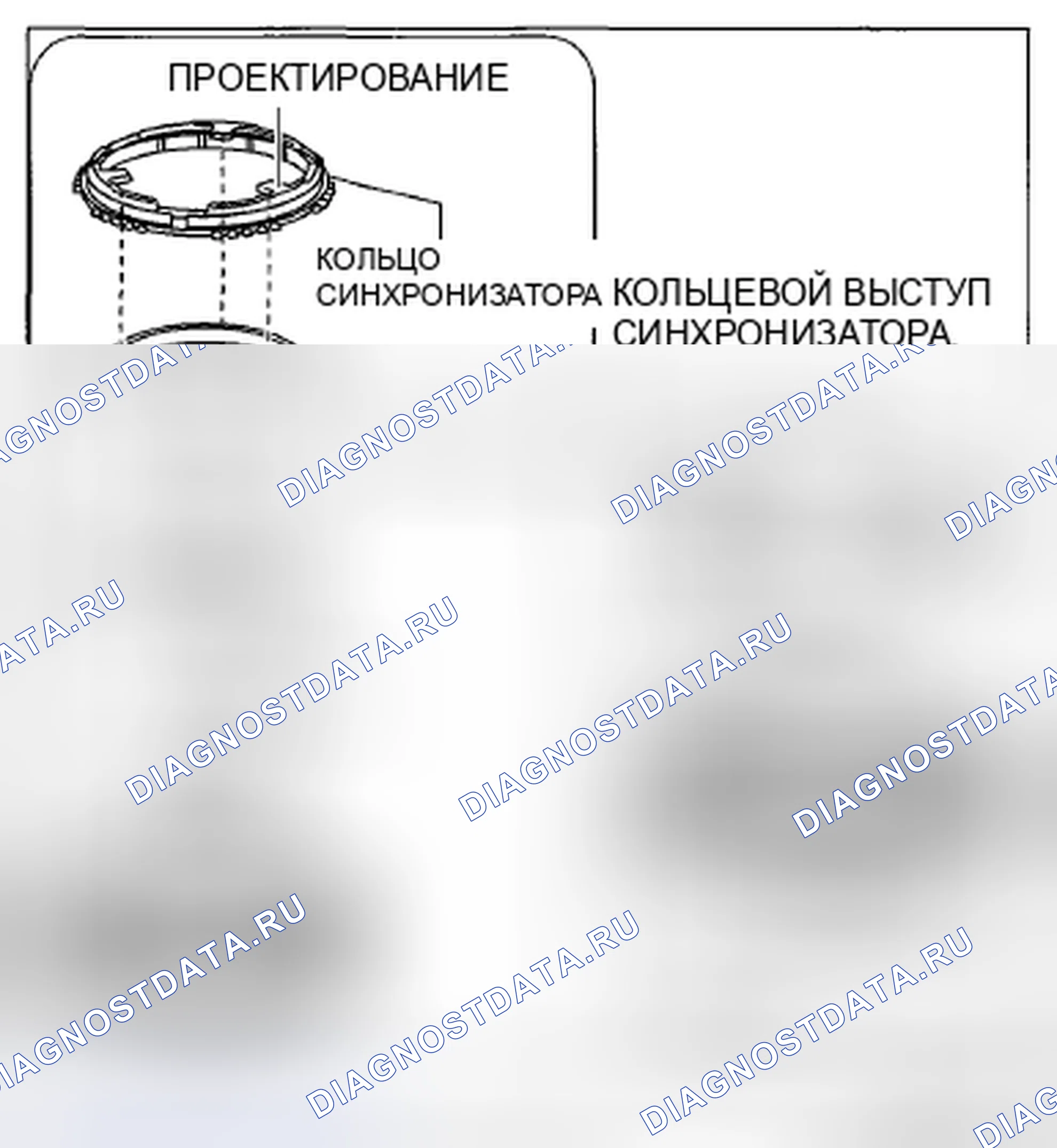 Рис. 540: Кольцо синхронизатора (вторичная 1-я передача) в сборе Примечание. Mazda 3 BL рестайлинг