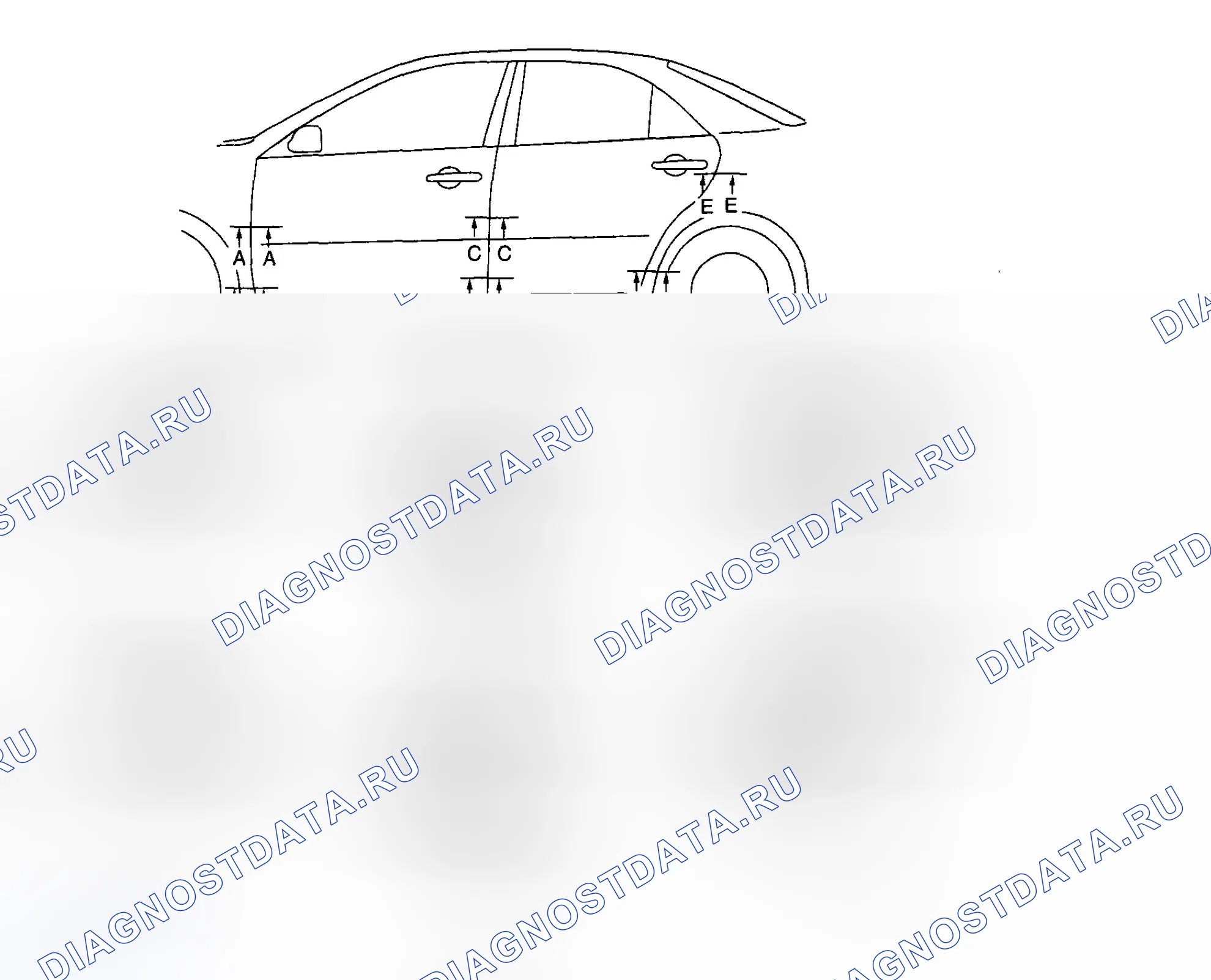 Рис. 41: РЕГУЛИРОВКА ДВЕРИ. Mazda 6 GH рестайлинг