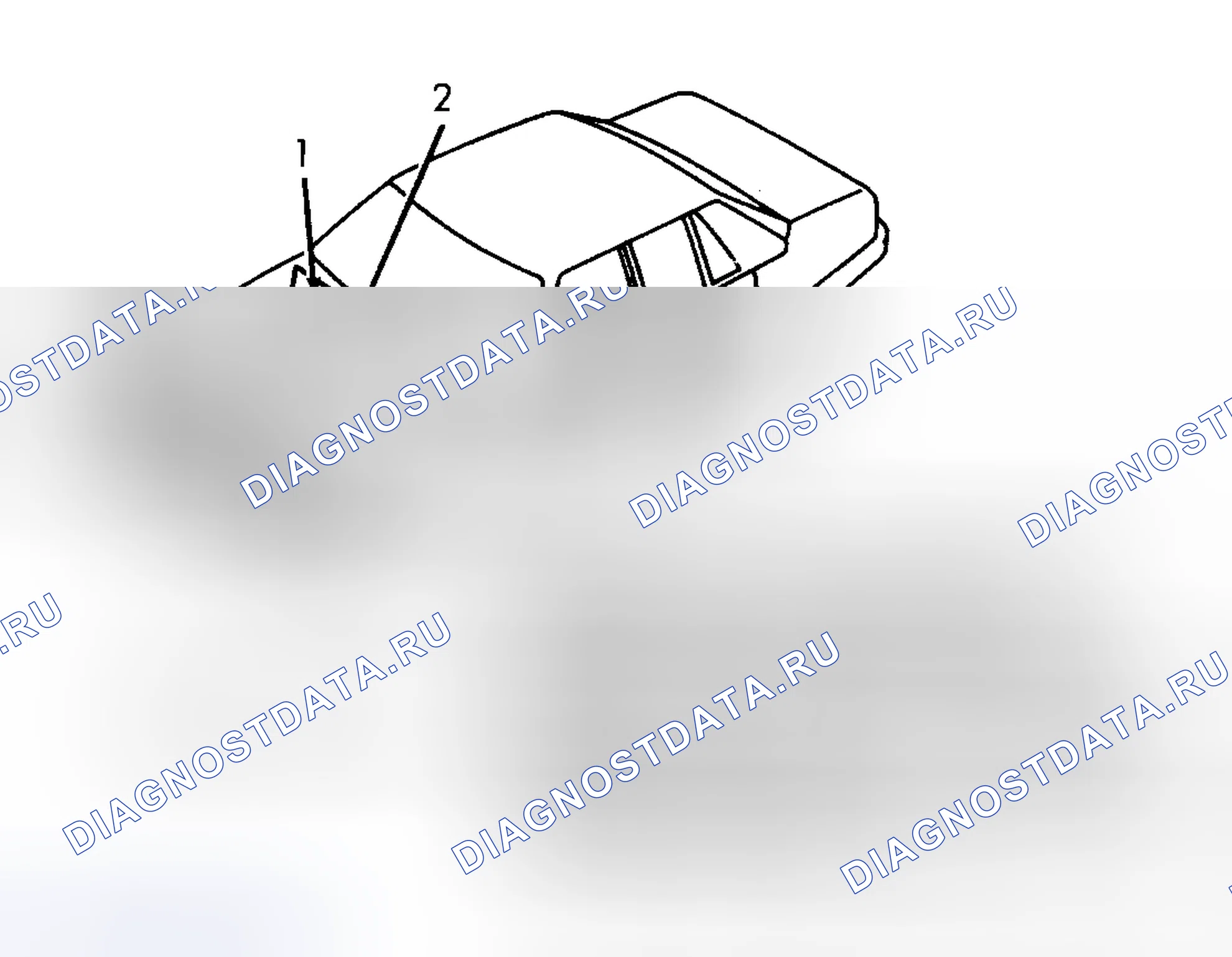 Рис. 12: РАСПОЛОЖЕНИЕ ИНФОРМАЦИОННЫХ МЕТОК. Mazda Demio IDJ