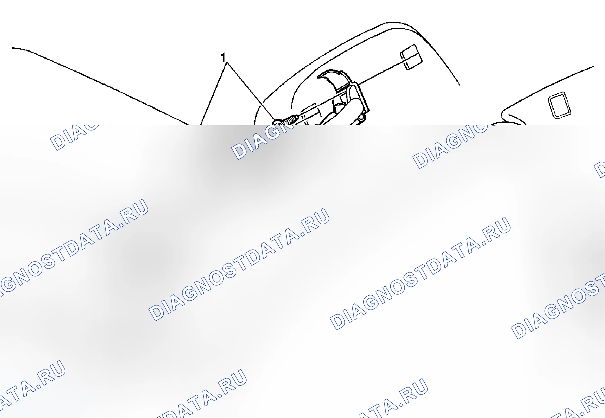 Рис. 1: Замена вспомогательной рукоятки спереди. Buick LaCrosse I
