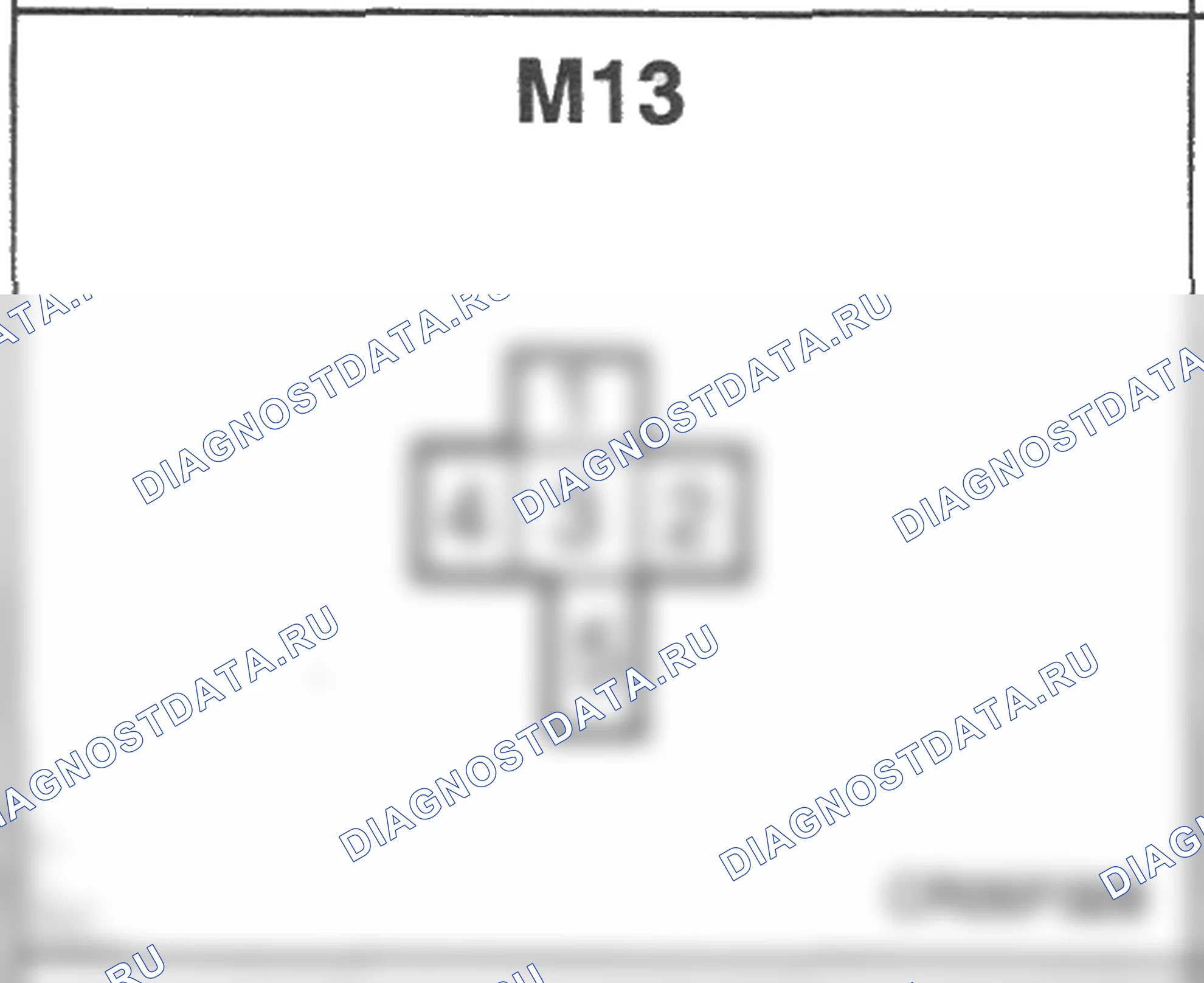 Распиновка разъёма M13 — основного жгута. Hyundai Accent LC
