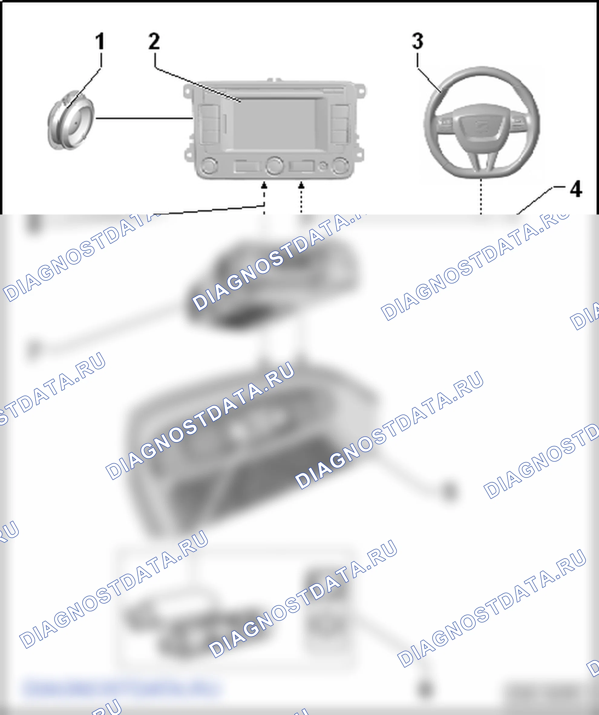 Блок управления мультимедийной системы, 03.2009 ►. SEAT Leon Ii