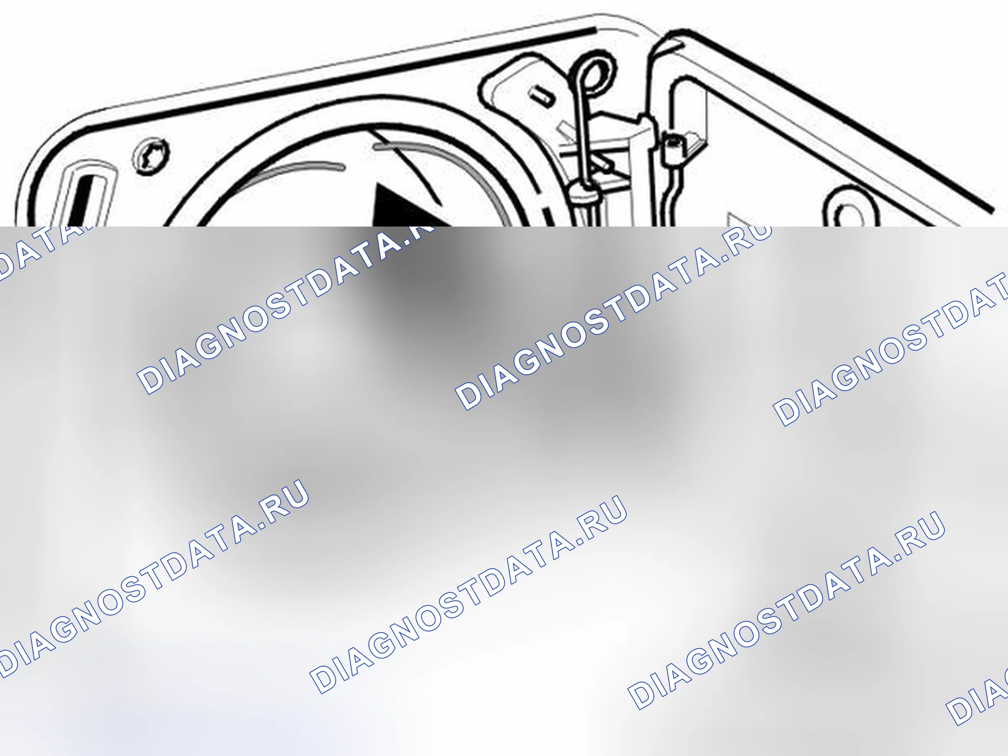 Рис. 64: Замена наливной топливной трубы (при замене топливного бака). Volvo S80 I рестайлинг