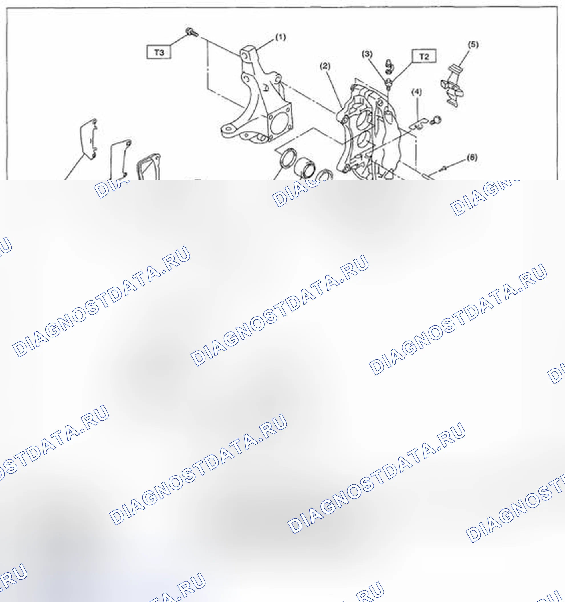 Рис. 1: ПЕРЕДНИЙ ДИСКОВЫЙ ТОРМОЗ (17-ДЮЙМОВЫЙ ТИП). Subaru Impreza WRX GE рестайлинг