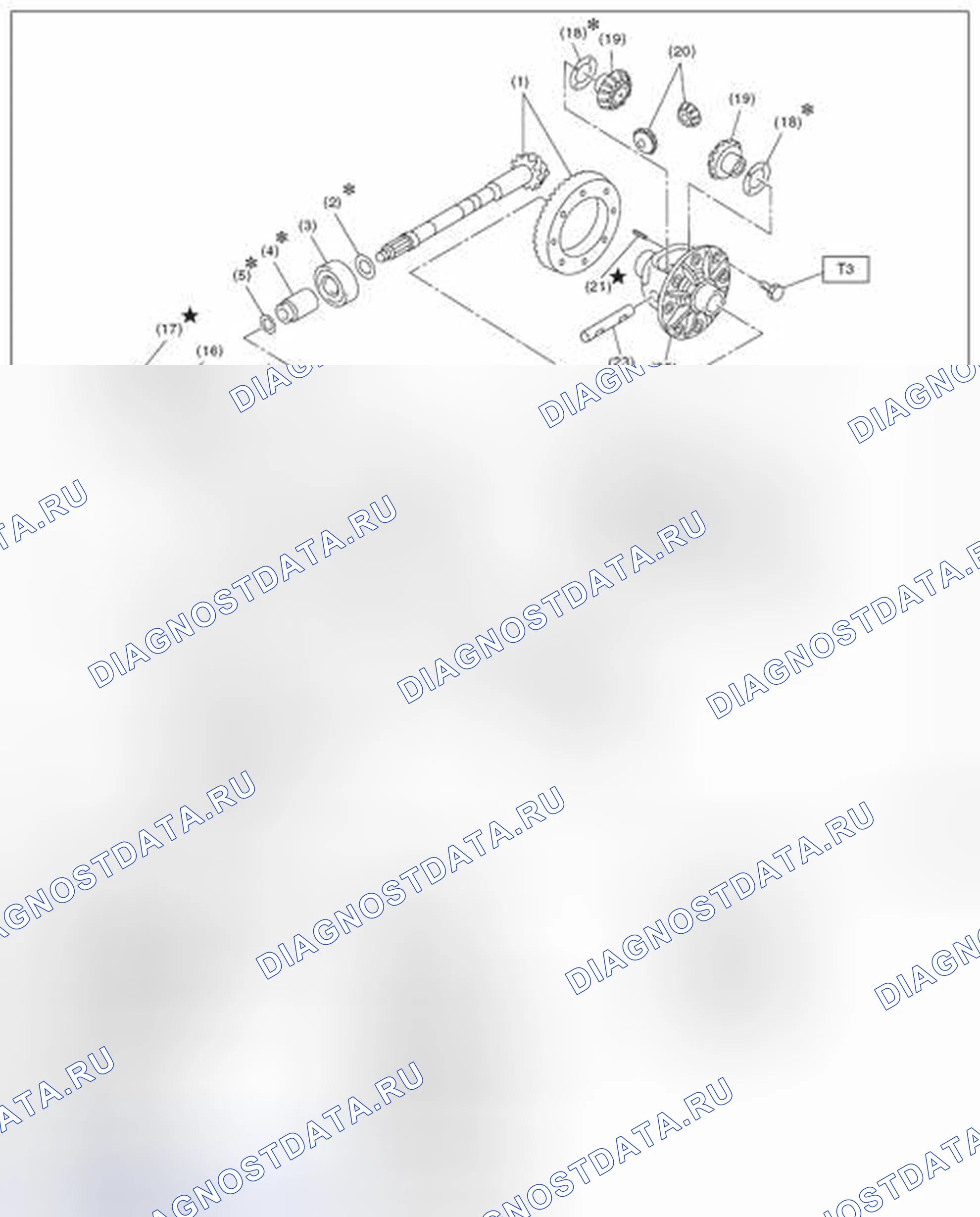 Рис. 121: ЗАДНИЙ ДИФФЕРЕНЦИАЛ (VA1-TYPE). Subaru Impreza GK