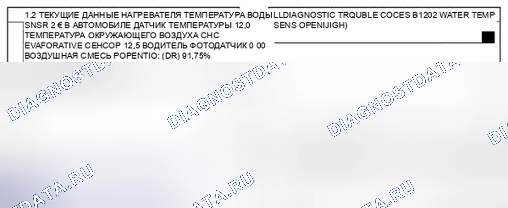 Рис. 78: Данные инструмента сканирования монитора. Kia Magentis II рестайлинг