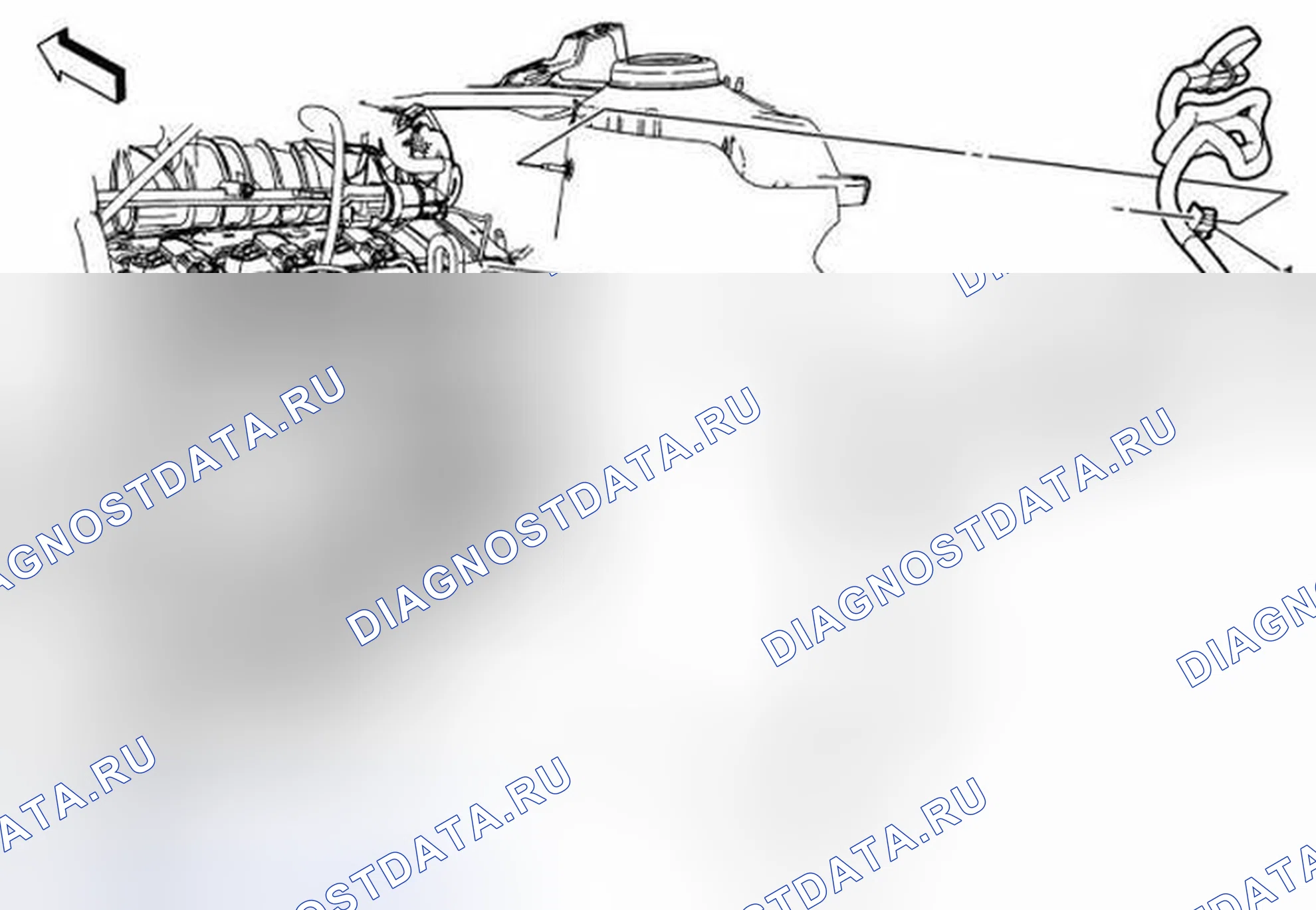 Рис. 106: Замена шнура нагревателя охлаждающей жидкости (LF1). Kia Optima I