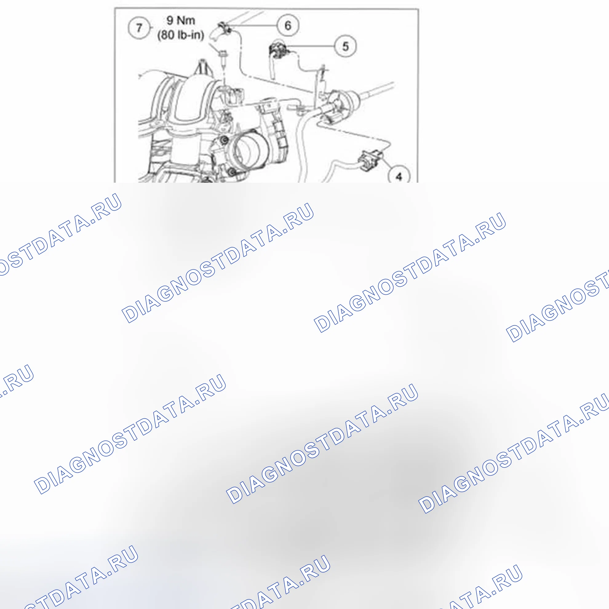 Рис. 6: Клапан продувки канистры с испарительным выбросом (EVAP). Ford Fiesta Mk6