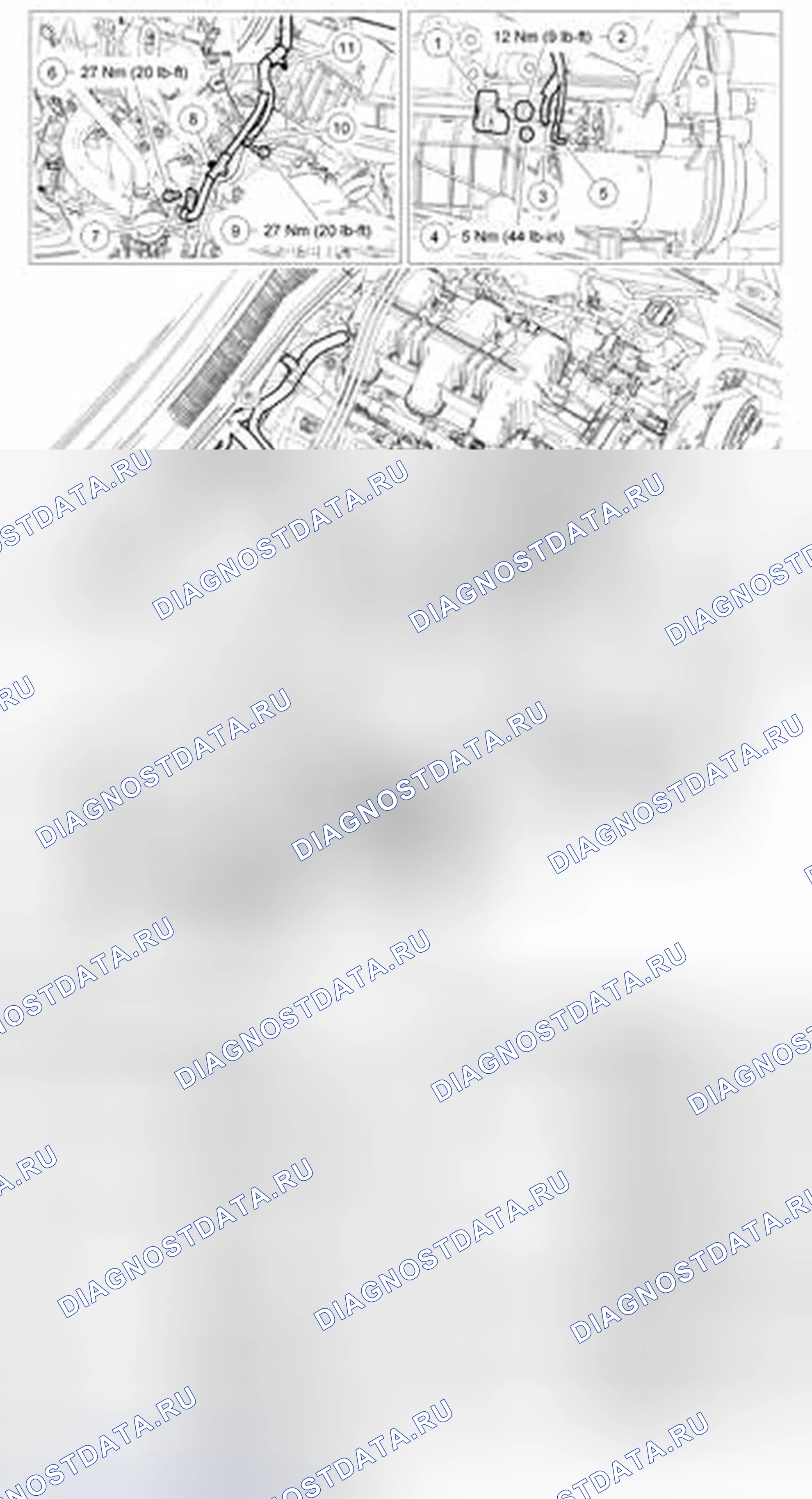 Рис. 249: Идентификация кабелей батареи - 4.0L SOHC. Ford Mustang V