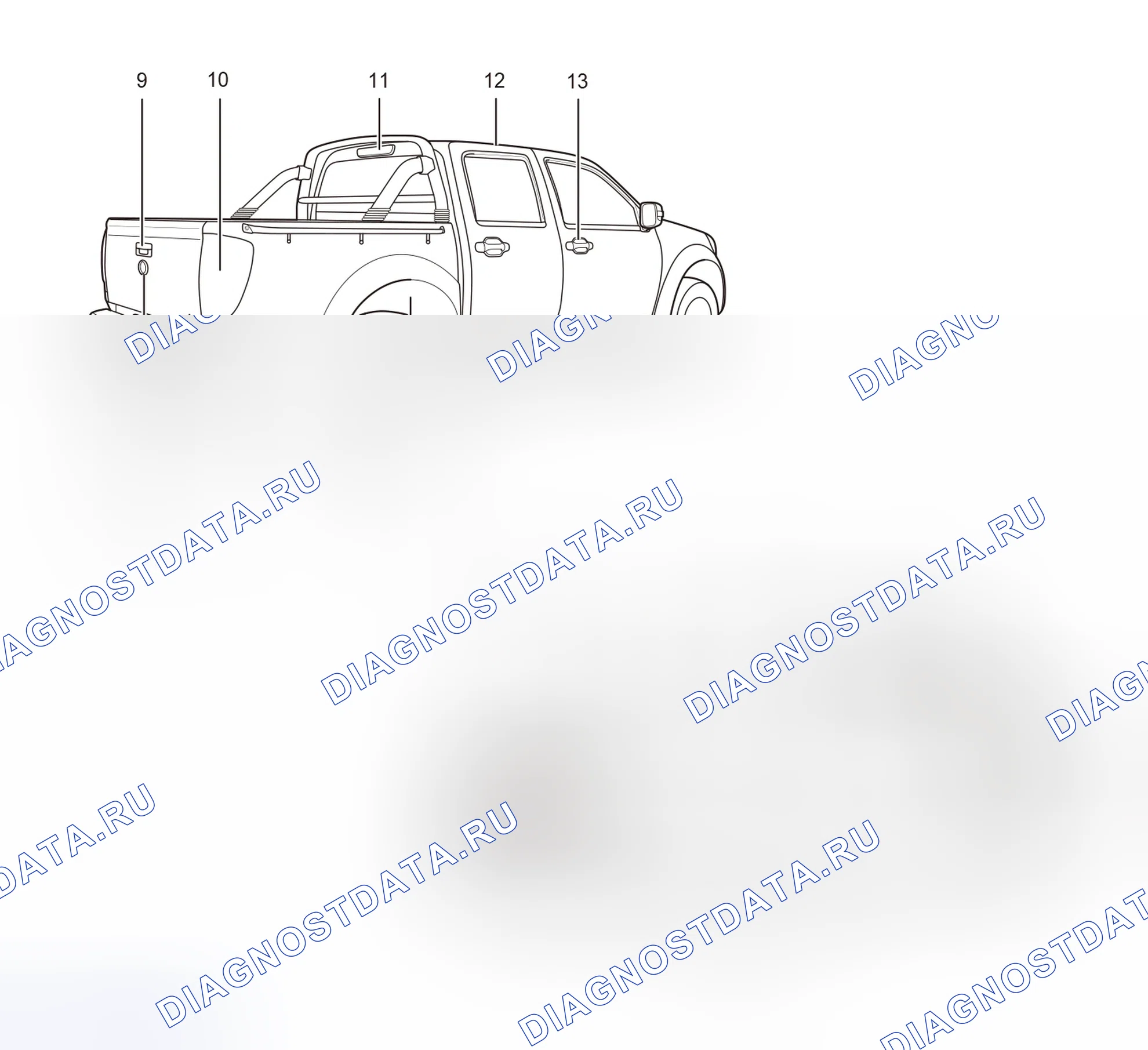Схема расположения пластмассовых деталей — Great Wall Wingle-5-Cng. Great-Wall Wingle 5 CNG I