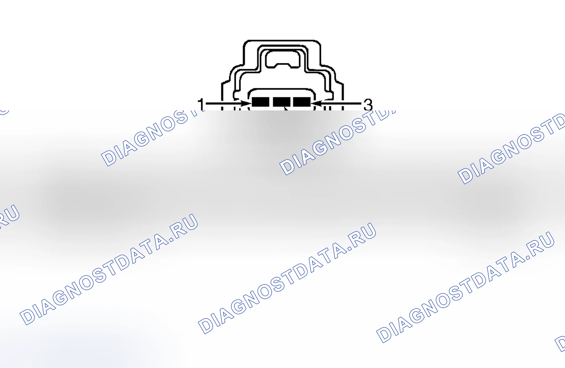 Рис. 805: ВИД С ТОРЦА РАЗЪЕМА ПЕРЕКЛЮЧАТЕЛЯ " ПАРКОВКА / НЕЙТРАЛЬ ". Dodge Pickup R2500 