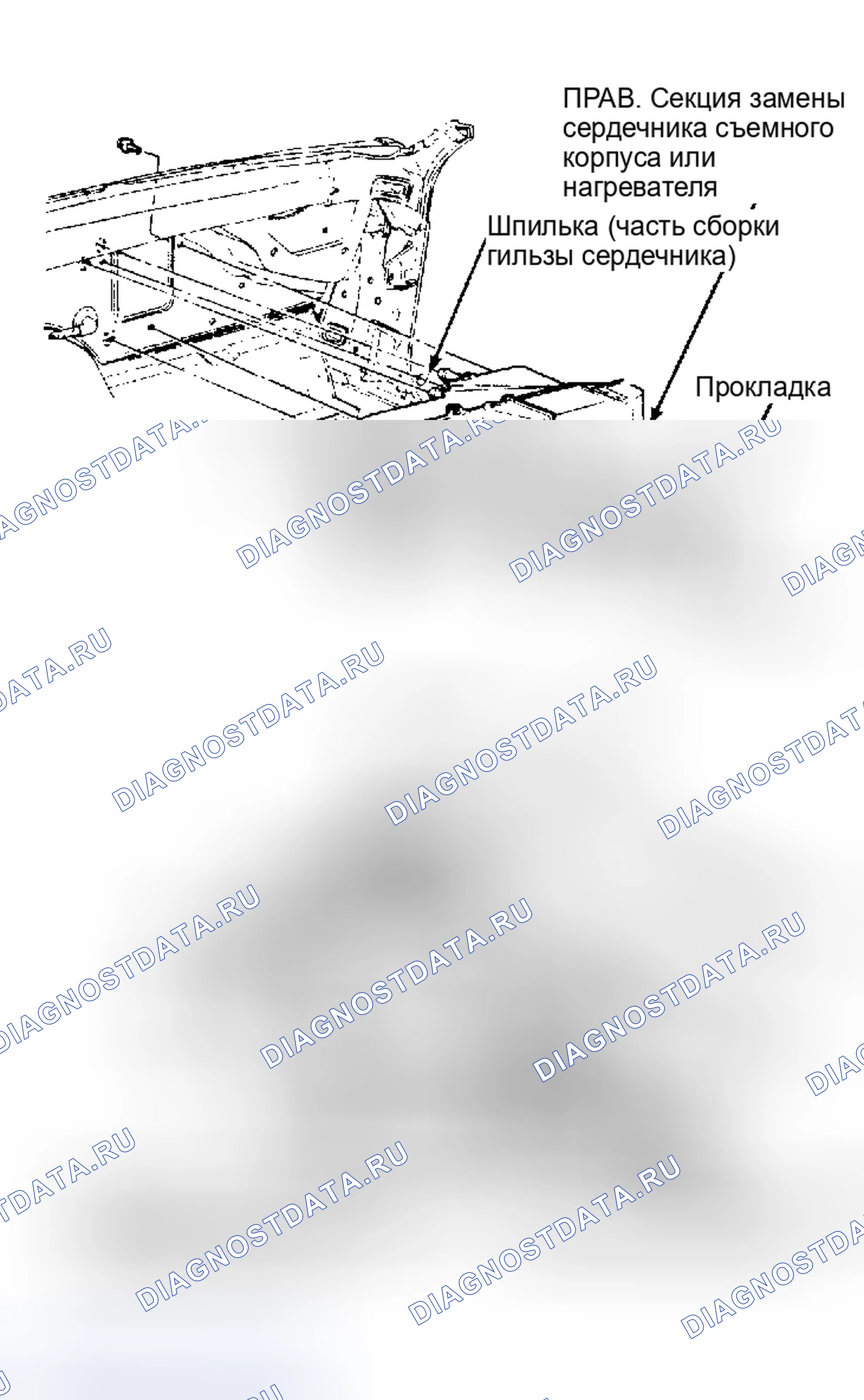 Рис. 22: Корпус нагревателя и сборка ядра. Показаны модели Camaro и Firebird, другие похожие.. Buick LeSabre VI