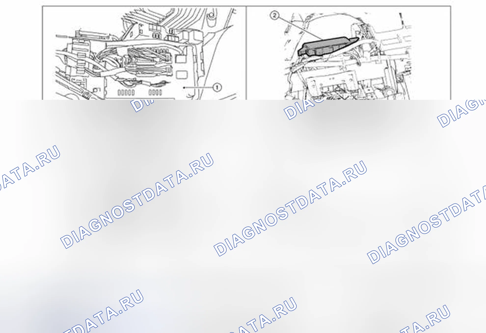 Рис. 302: Расположение компонентов. Nissan Altima L32 рестайлинг