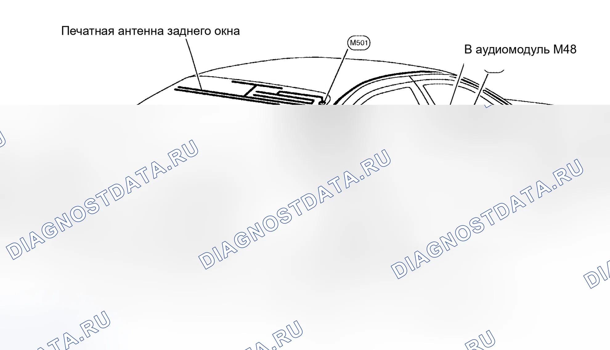 Рис. 2: Расположение антенны. Nissan Altima L31 рестайлинг