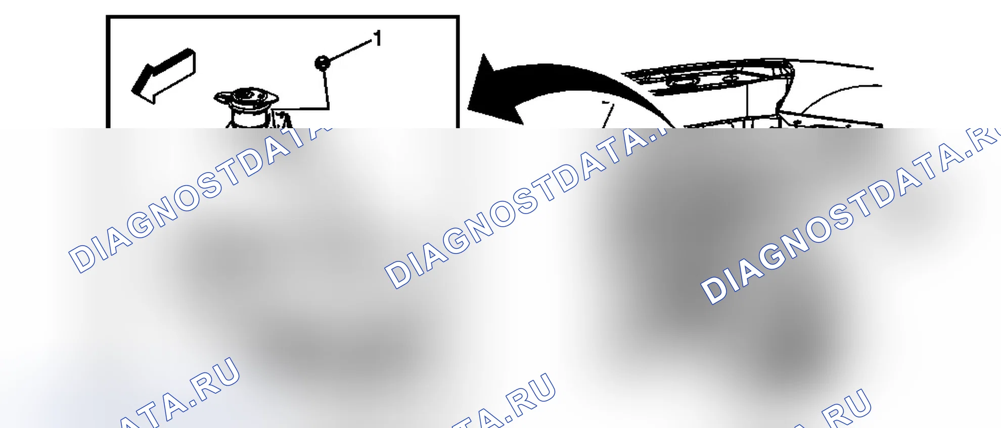 Рис. 5: Замена наполнительной трубки контейнера растворителя омывателя ветрового стекла. Pontiac G6 I final