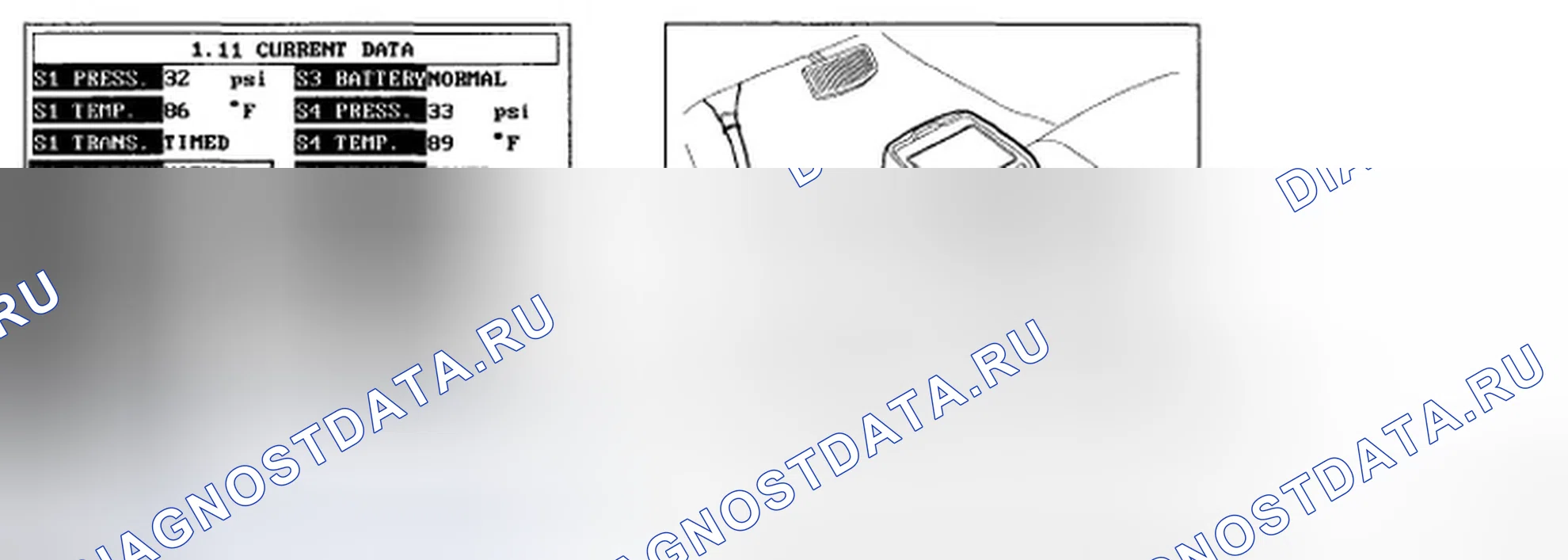 Рис. 22: МОНИТОРИНГ ДАННЫХ SCANTOOL. Hyundai Azera I