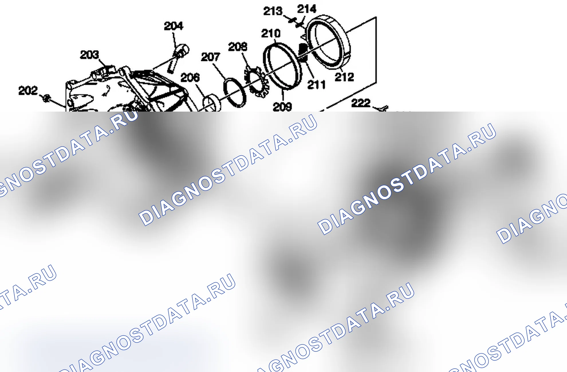 Рис. 216: Корпус гидротрансформатора (с жидкостным насосом) в сборе. Chevrolet Express G1500 