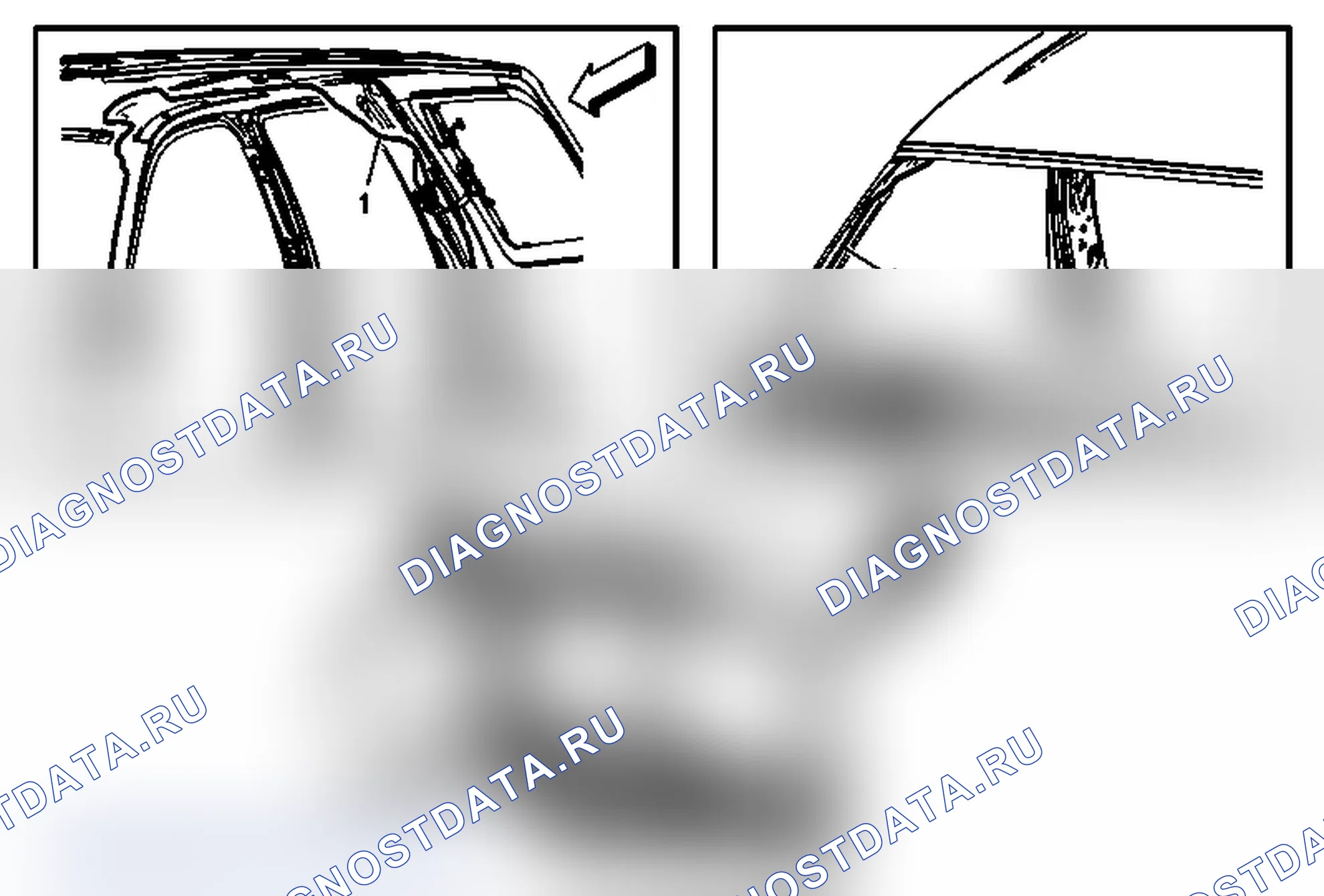 Рис. 22: Замена антенного кабеля (стационарная антенна W/O). Chevrolet Tahoe III