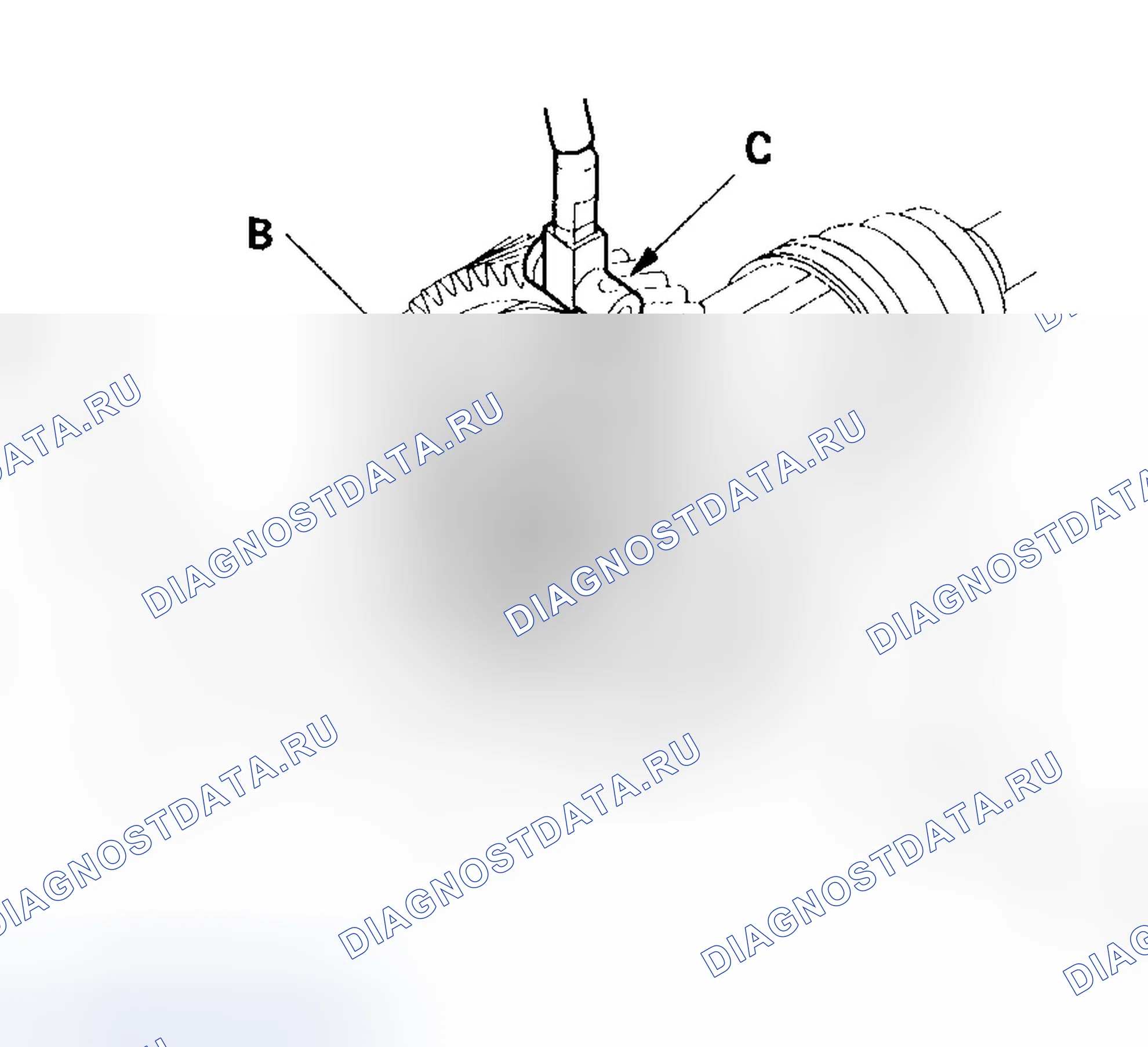 Рис. 121: Проверка люфтов. Honda Odyssey II
