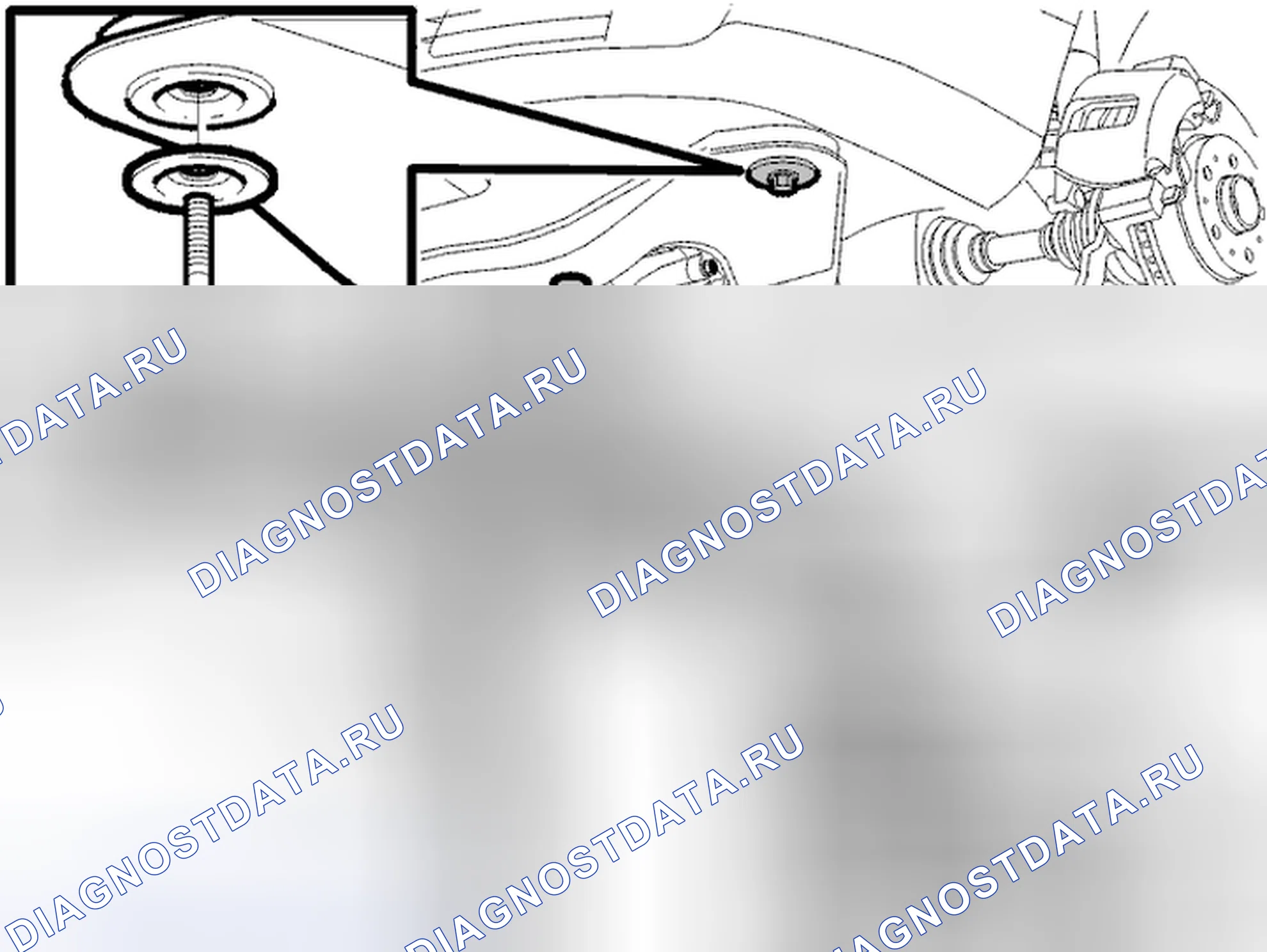 Рис. 237: Опускание подрамника. Volvo V70 II