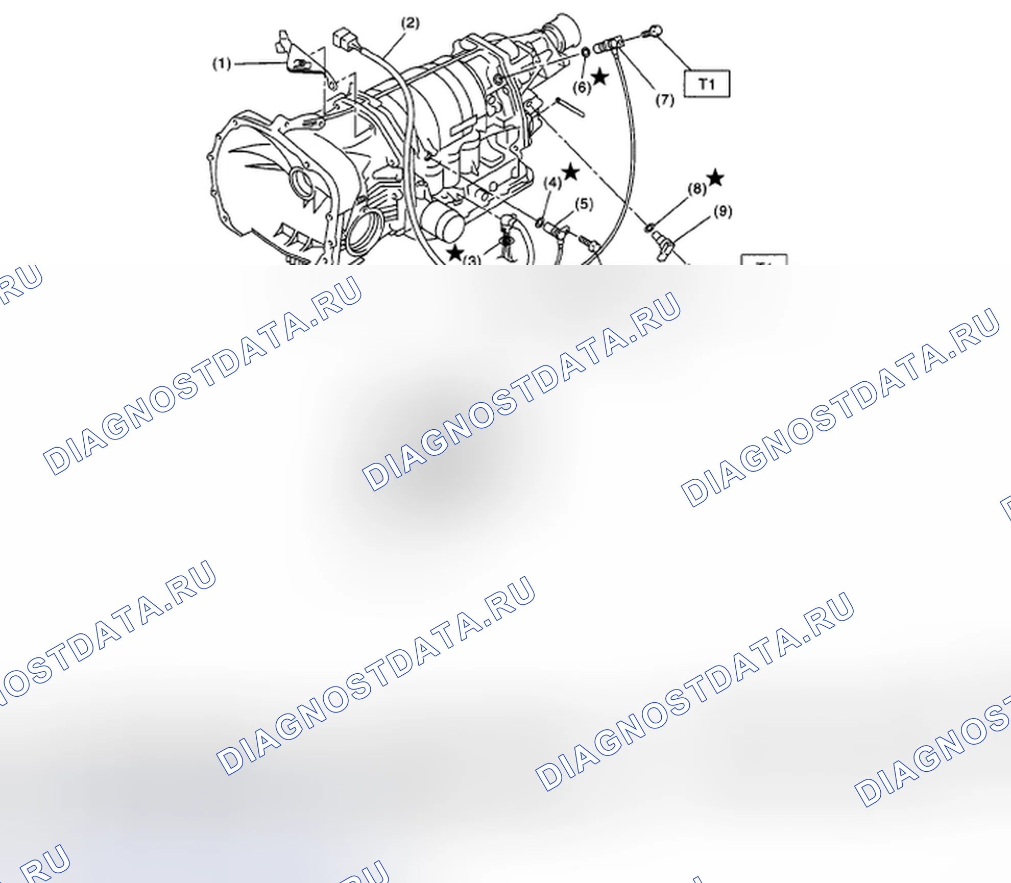 Рис. 581: РАЗВОДКА РЕГУЛИРУЮЩИХ КЛАПАНОВ И КАБЕЛЕЙ. Subaru Legacy BL/BP рестайлинг