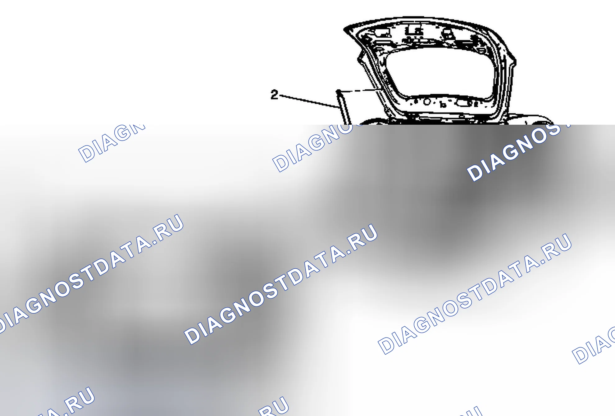 Рис. 43: Замена гидравлического привода дверь багажника. Chevrolet Equinox II