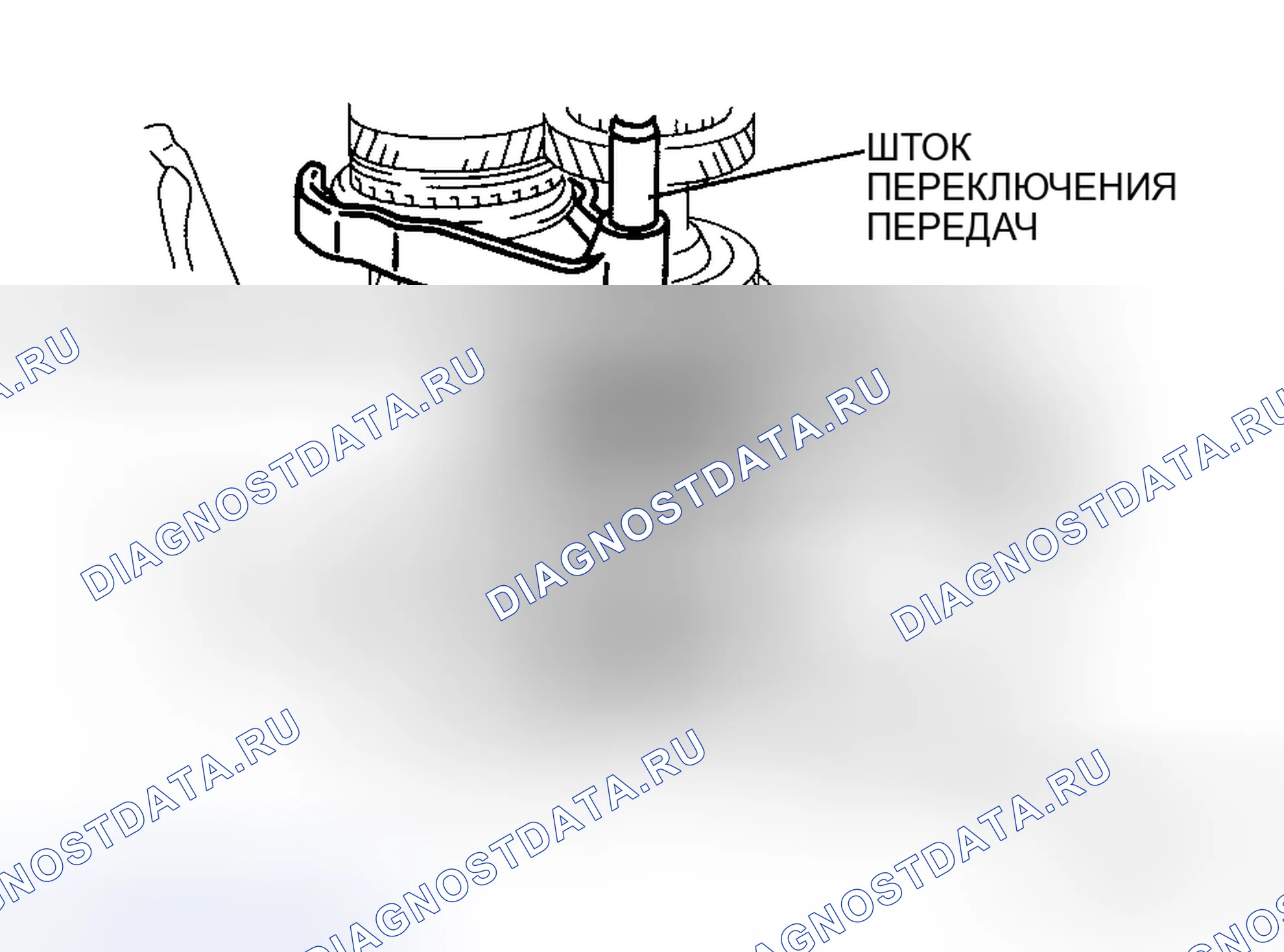 Рис. 74: Разборка компонентов вилки переключения передач и штока переключения передач. Mazda 5 I