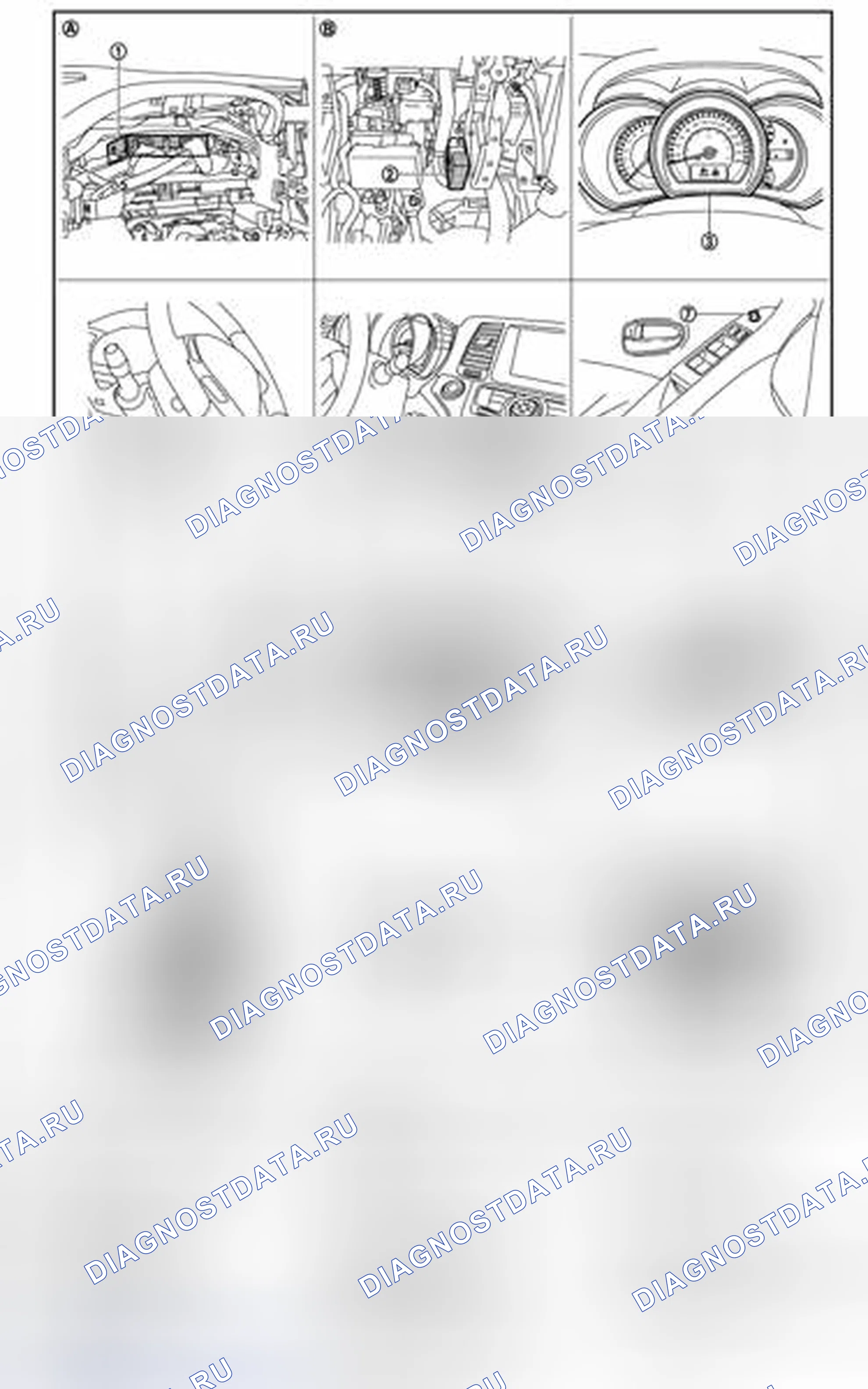Рис. 26: ФУНКЦИЯ ПОМОЩИ ПРИ ВВОДЕ: Расположение компонентов. Nissan Murano Z51 рестайлинг 2