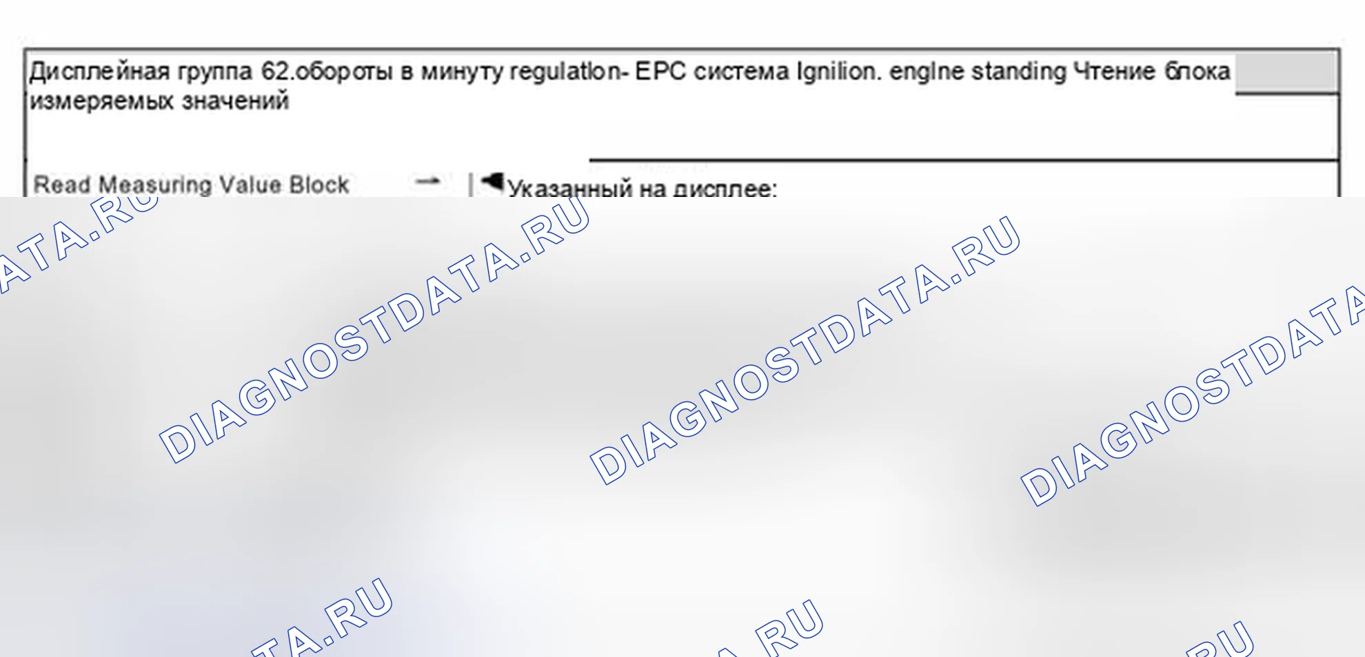 Рис. 101: Дисплейная группа 62 - регулирование оборотов, система EPC. Volkswagen Jetta IV
