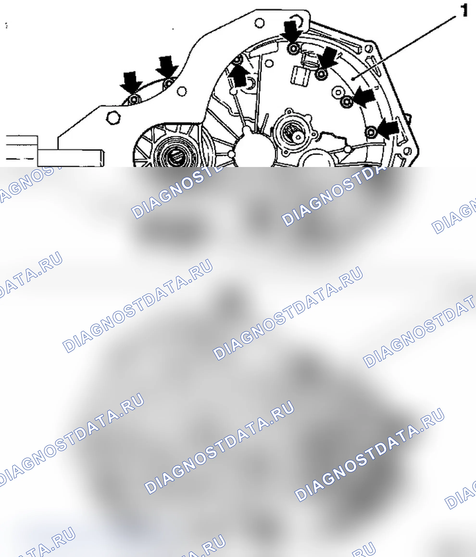 Комплексное уплотнение коробки передач (F23). Opel Corsa C