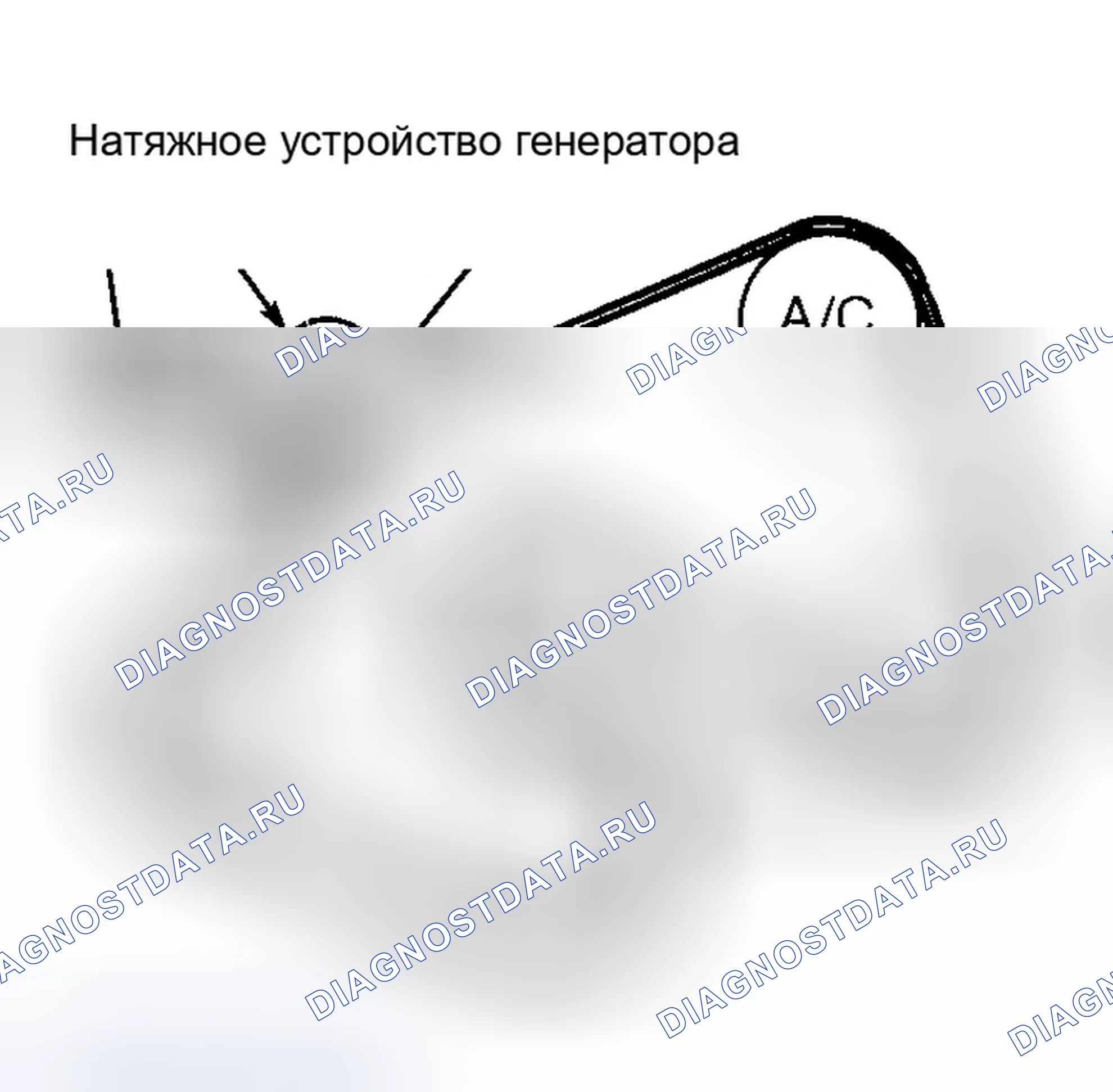 Рис. 22: Прокладка приводного ремня (5.0L - 1996 и 5.8L пикап и фургон). Ford Cab & Chassis F350 