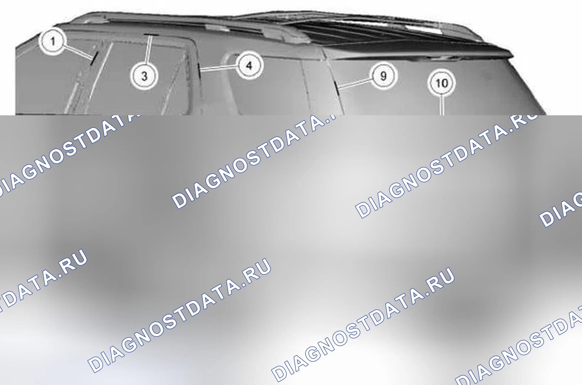 Рис. 156: Границы кузова - задние панели. Ford Explorer V