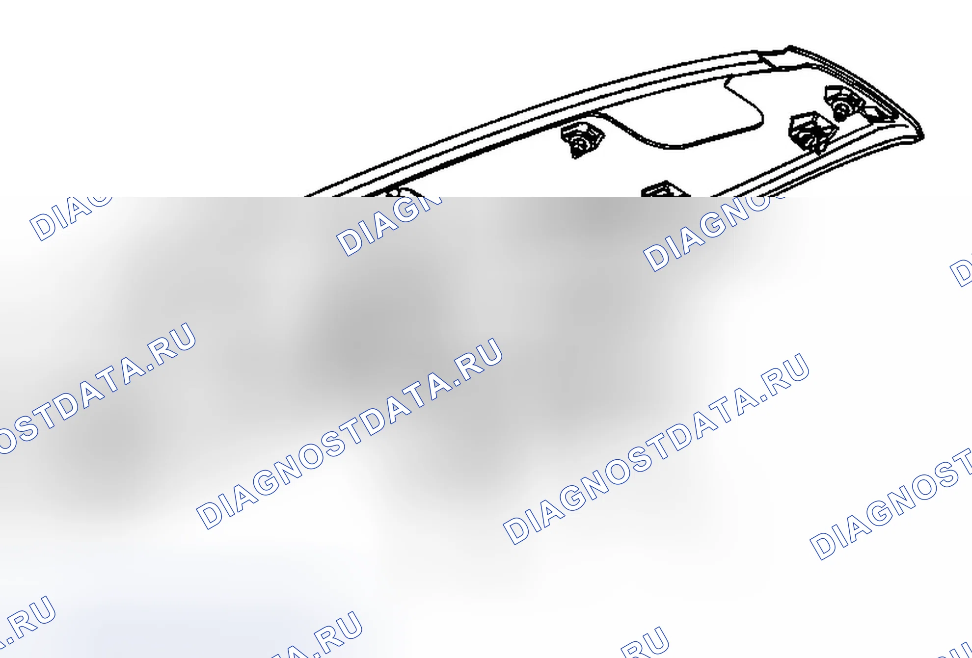 Рис. 50: Замена стоп-сигнала высокого монтажа (анклав). GMC Acadia I рестайлинг