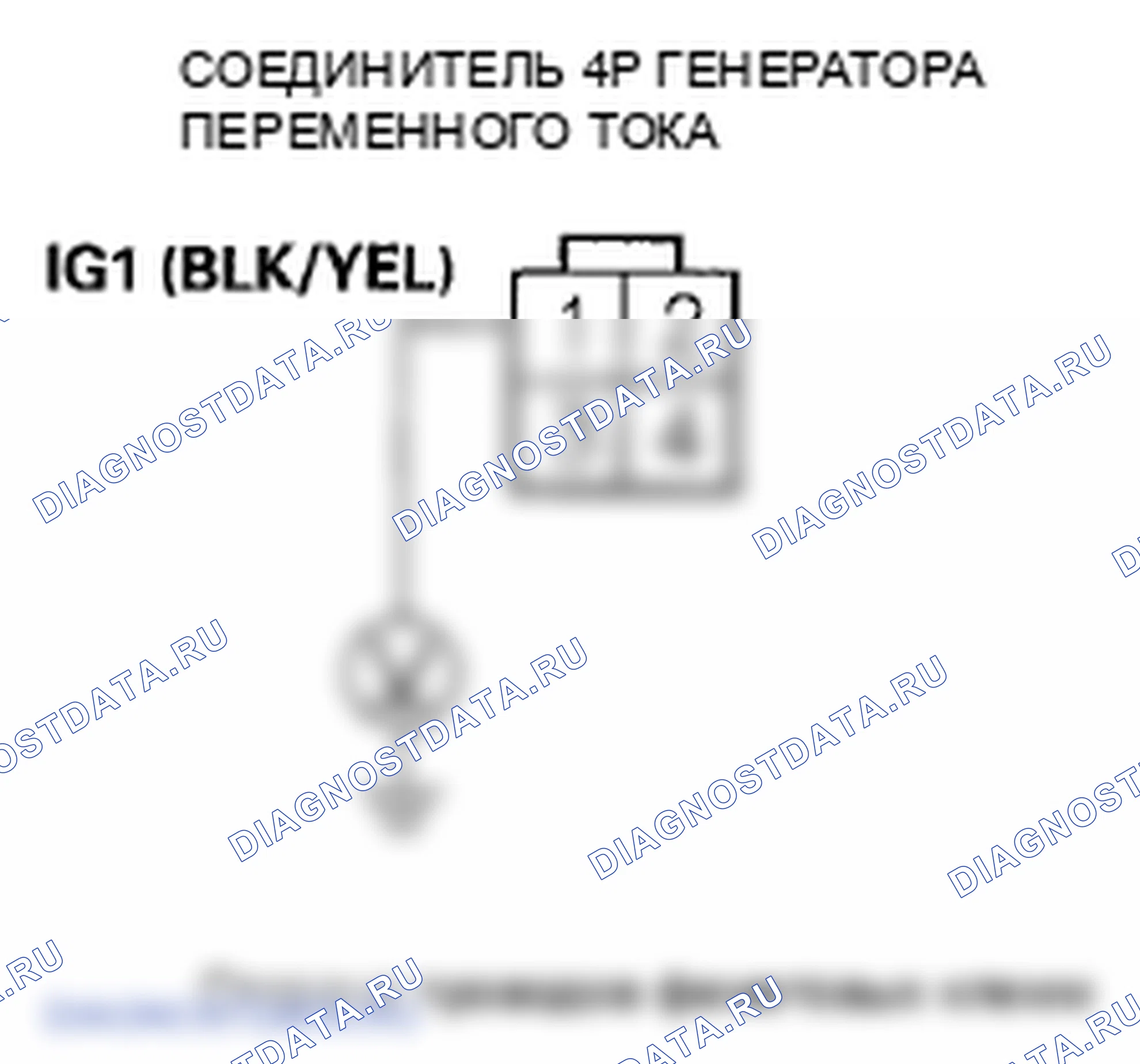 Рис. 113: P16BC расшифровка кода ошибки: низковольтная клеммная цепь генератора переменного тока FR/цепь IGP. Honda Fit GE