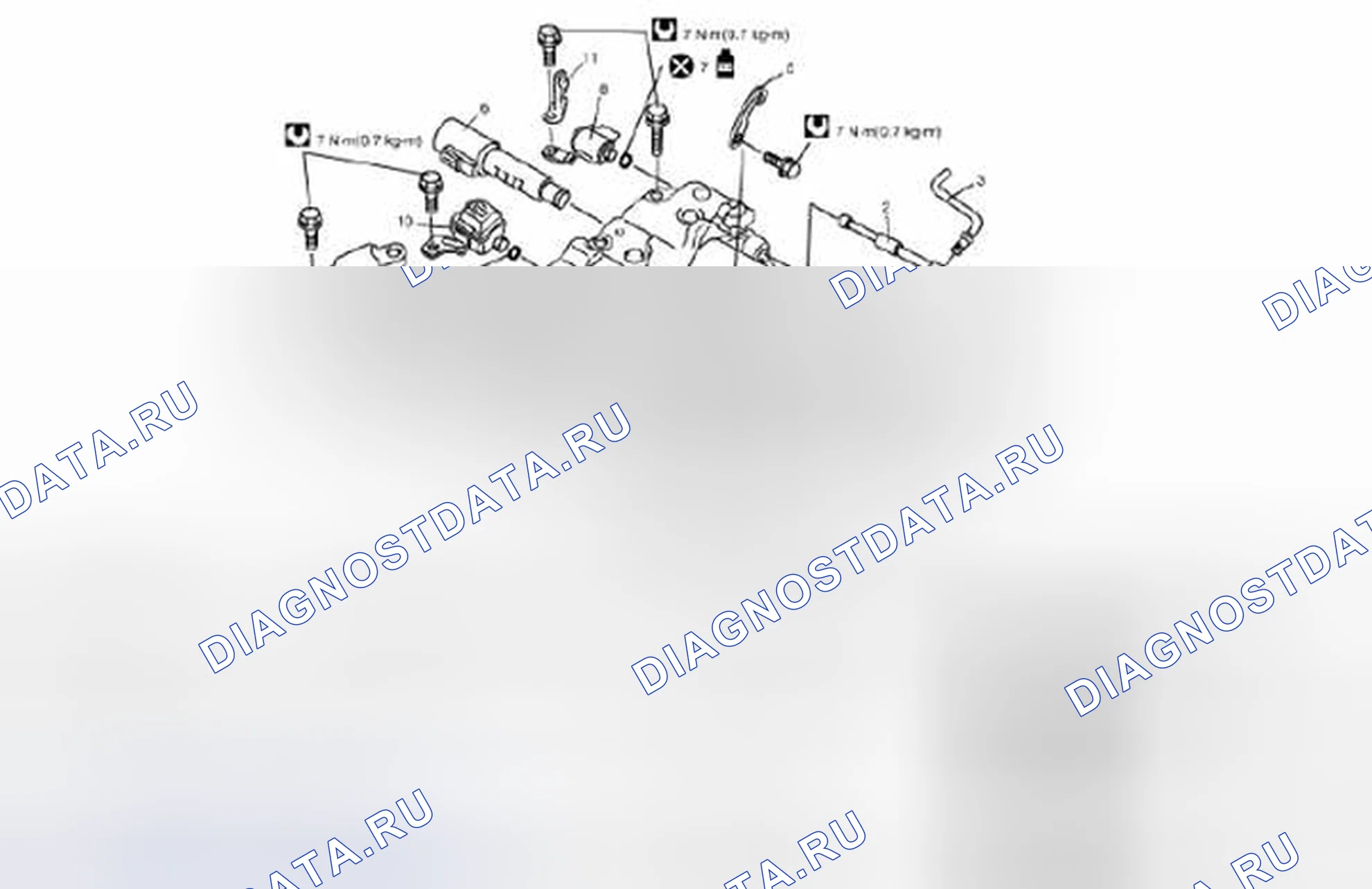 Рис. 308: Компоненты для сборки корпуса клапана. Suzuki SX4 I