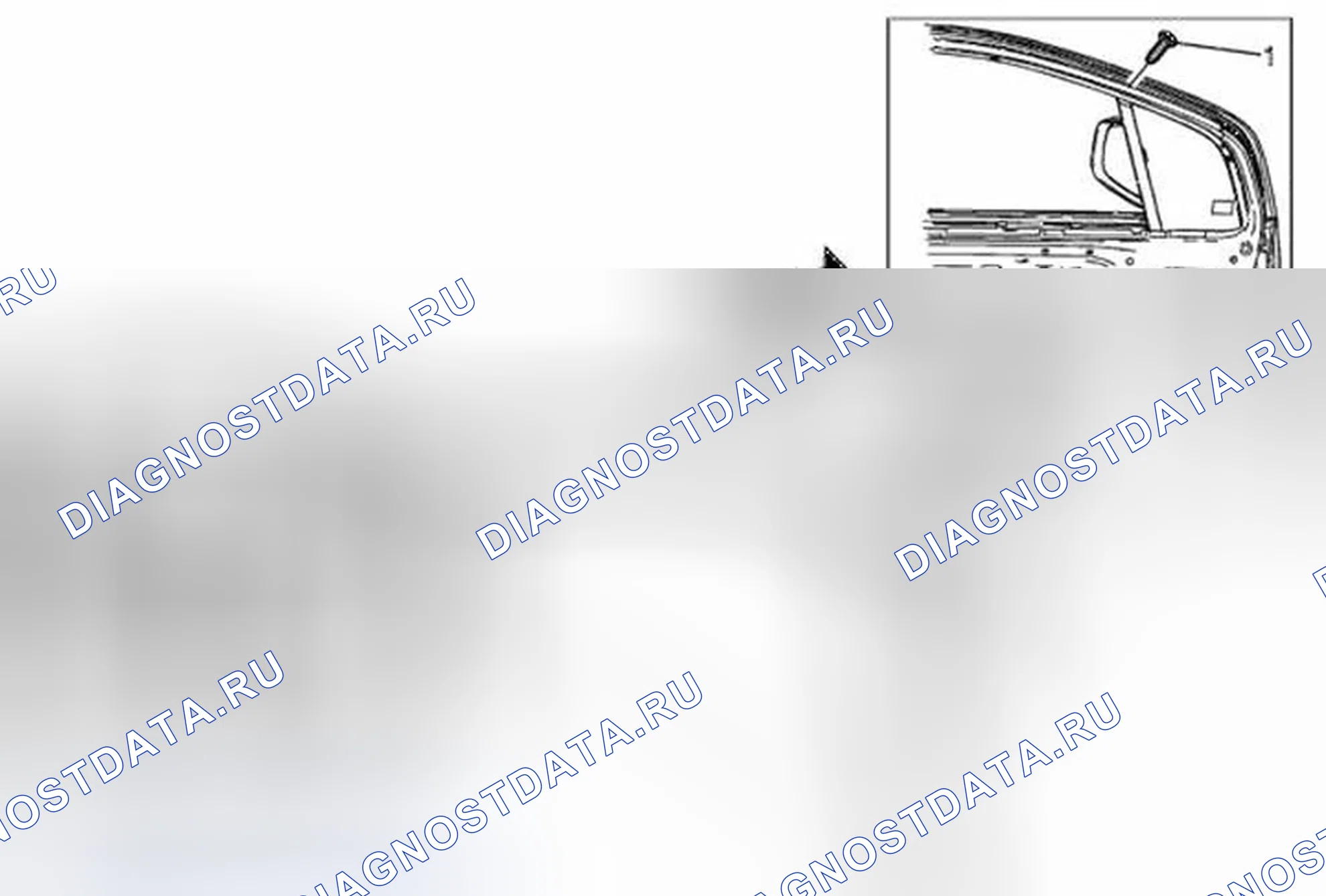 Рис. 25: Замена погодной полосы в окне передней двери. Buick Encore I