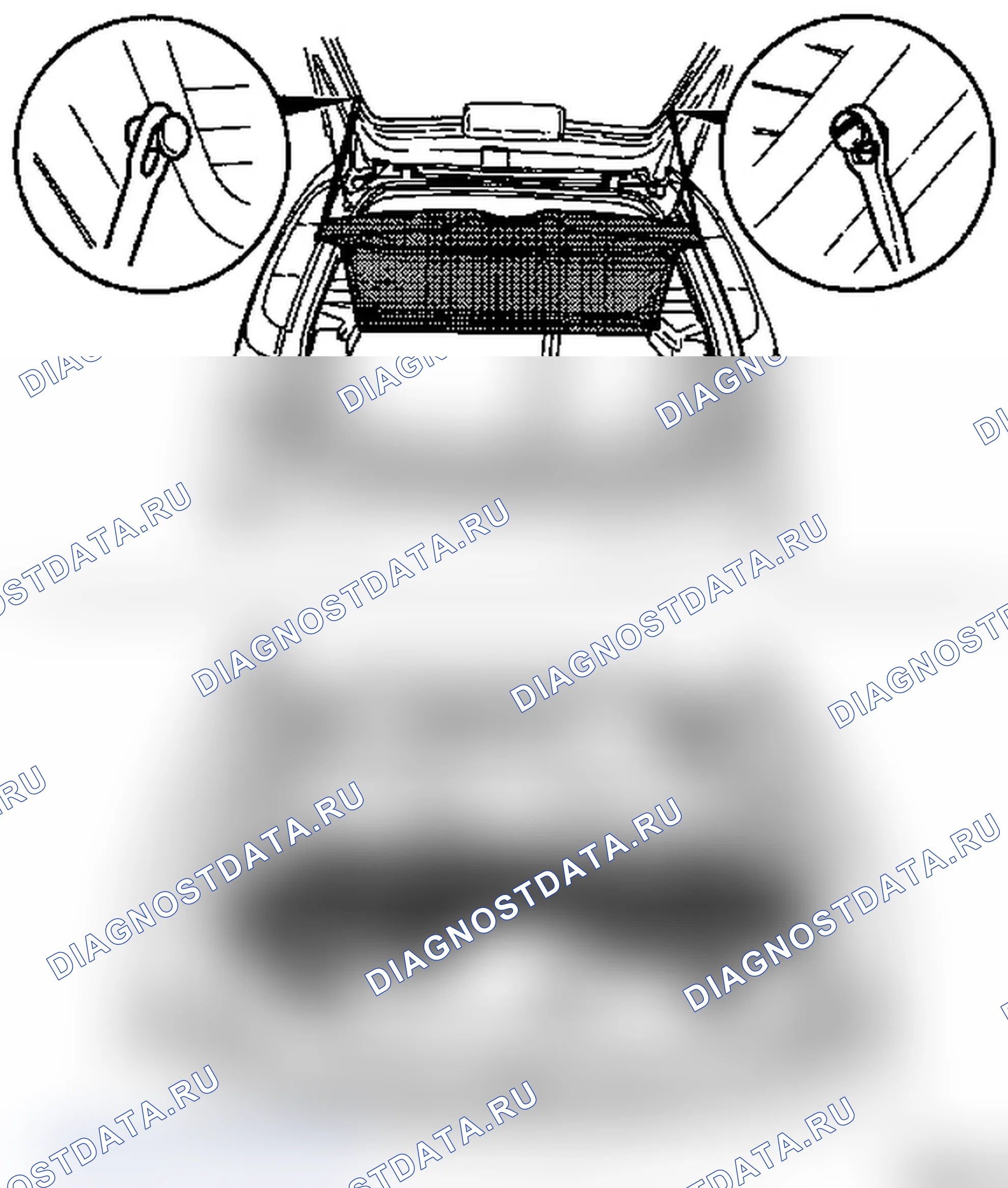 Снять и установить полку багажника (модели F 08, F 68). Opel Corsa C