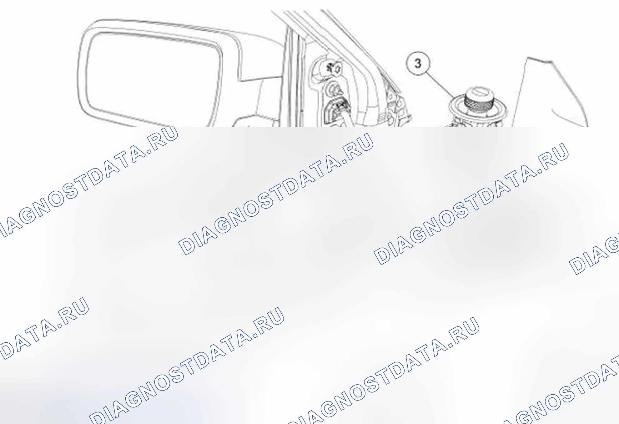 Рис. 42: Выключатель управления наружным зеркалом. Ford Flex I